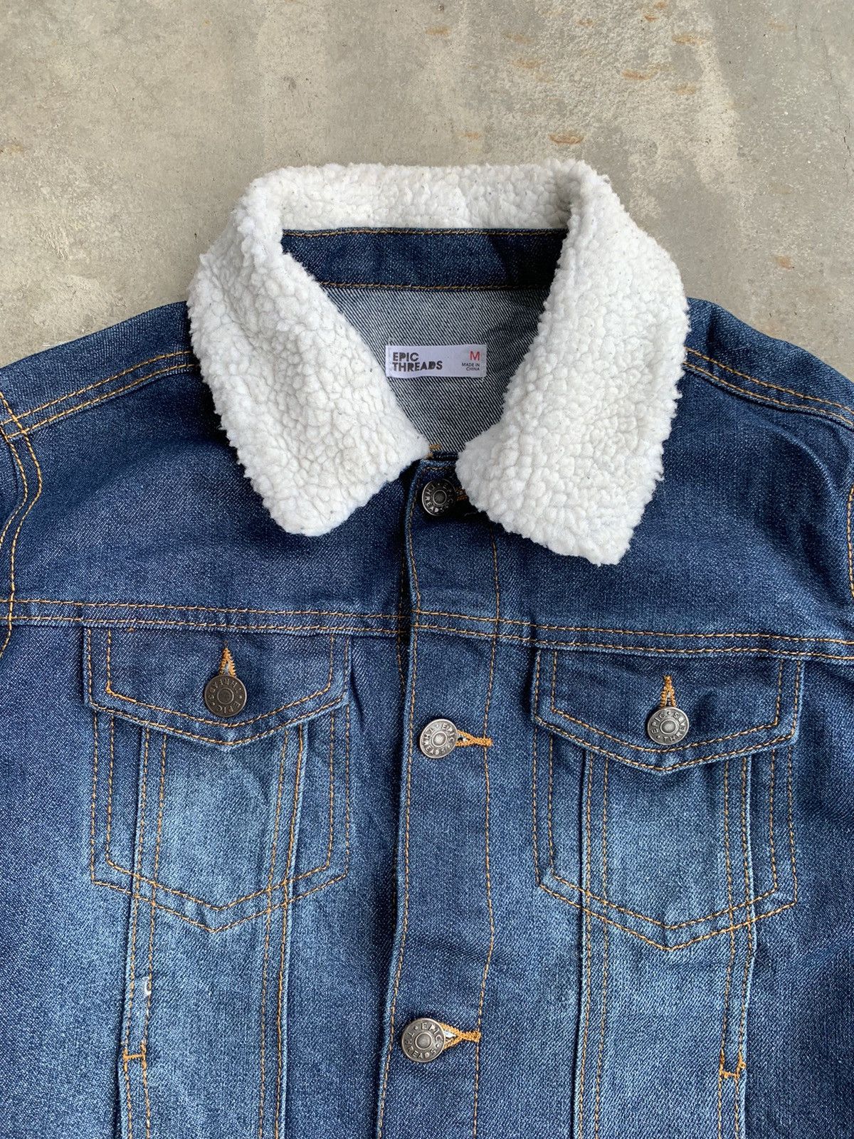 Denime EpicTread Tiger Embroided SukajanTrucker Jacket Neck Sherpa Size US S / EU 44-46 / 1 - 4 Thumbnail