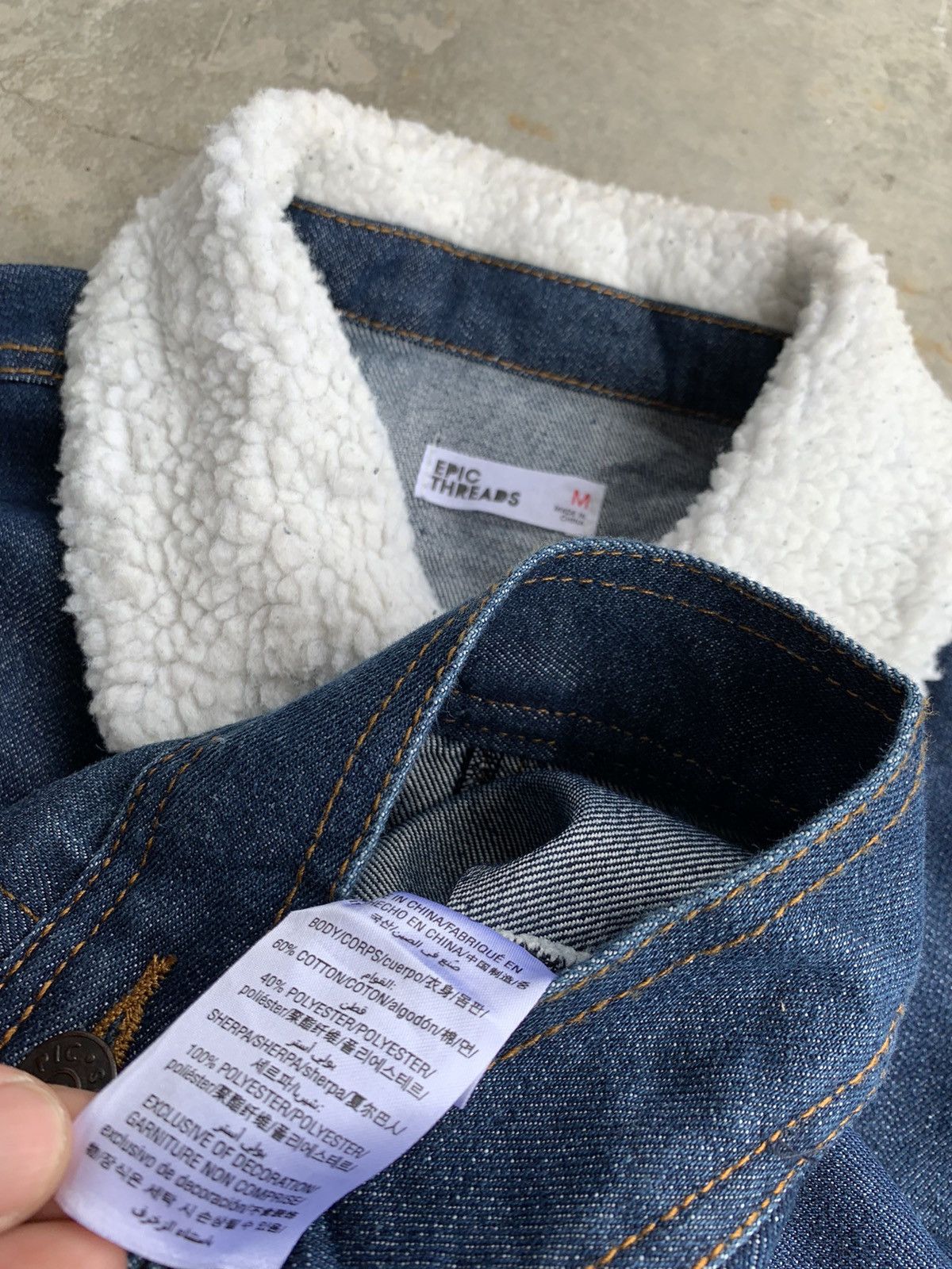 Denime EpicTread Tiger Embroided SukajanTrucker Jacket Neck Sherpa Size US S / EU 44-46 / 1 - 5 Thumbnail