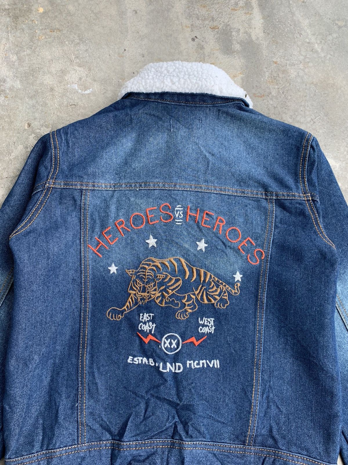 Denime EpicTread Tiger Embroided SukajanTrucker Jacket Neck Sherpa Size US S / EU 44-46 / 1 - 2 Thumbnail