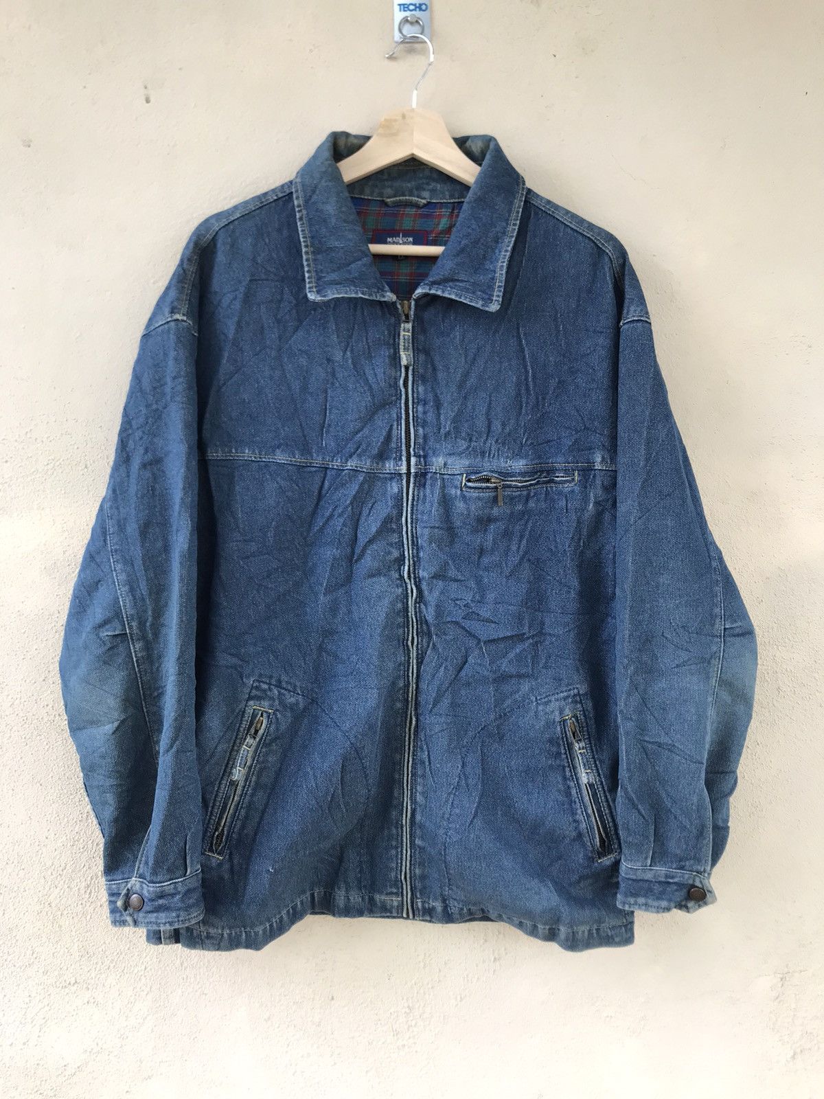 Madison Vintage Madison Walker zip Up denim Jacket Size US L / EU 52-54 / 3 - 1 Thumbnail