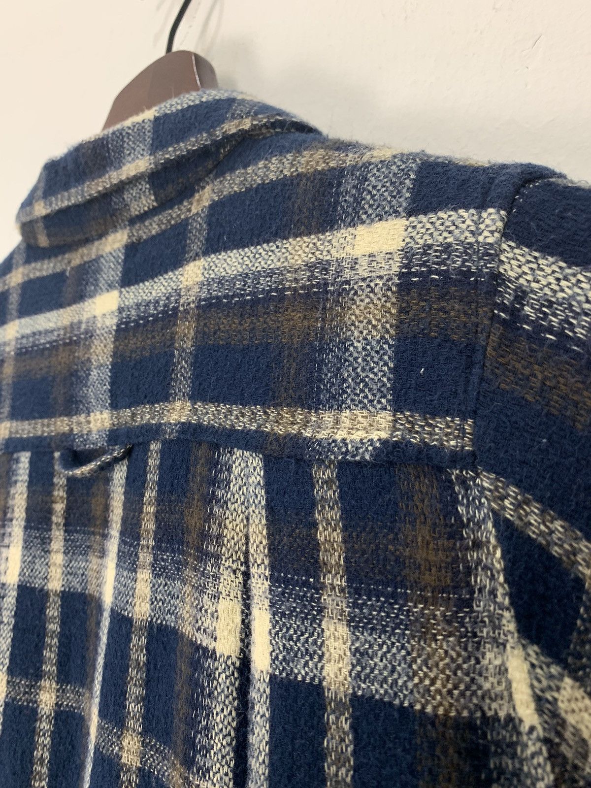 Flannel × Japanese Brand SWEET ROUGE Vintage Plaid Checkered Wool Craft Long Flannel Size M / US 6-8 / IT 42-44 - 13 Thumbnail