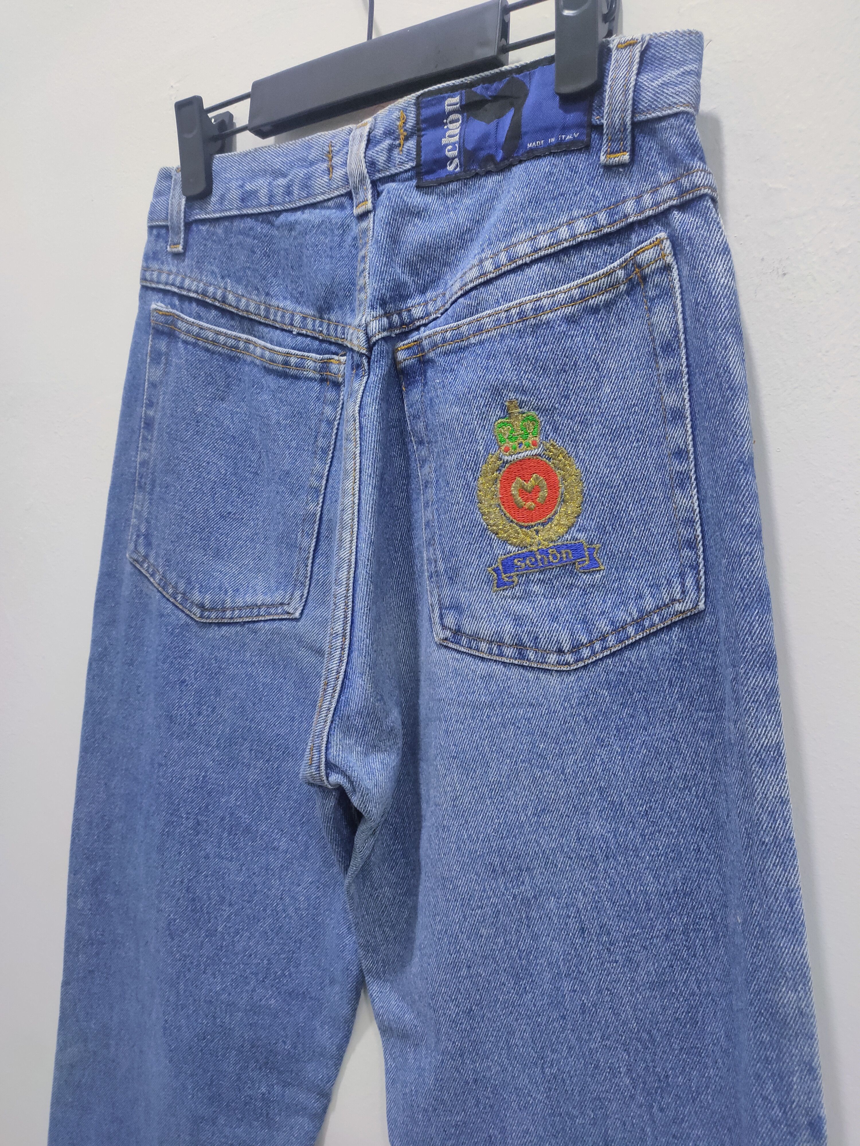 Mila Schon × Vintage Vintage80s MILA SCHON Regular Fit Embroidery Logo Rare Jean Size US 27 - 15 Thumbnail