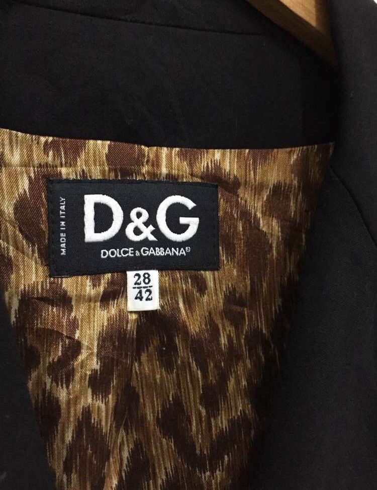 Dolce & Gabbana D&G Leopard Lining Overprinted Button Blazer Coat Size US S / EU 44-46 / 1 - 6 Thumbnail