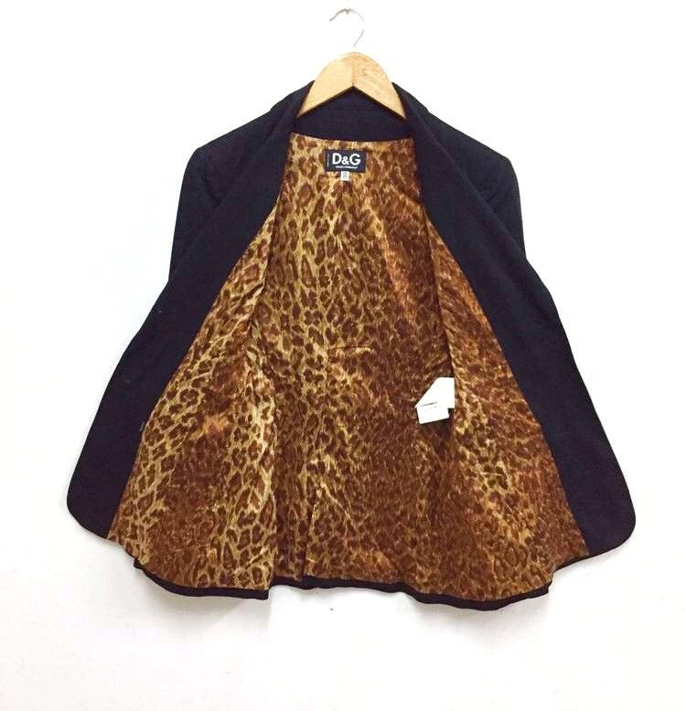 Dolce & Gabbana D&G Leopard Lining Overprinted Button Blazer Coat Size US S / EU 44-46 / 1 - 1 Thumbnail