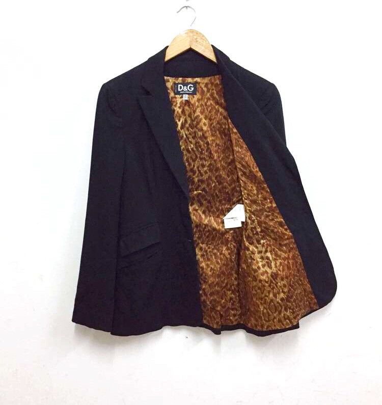 Dolce & Gabbana D&G Leopard Lining Overprinted Button Blazer Coat Size US S / EU 44-46 / 1 - 2 Thumbnail