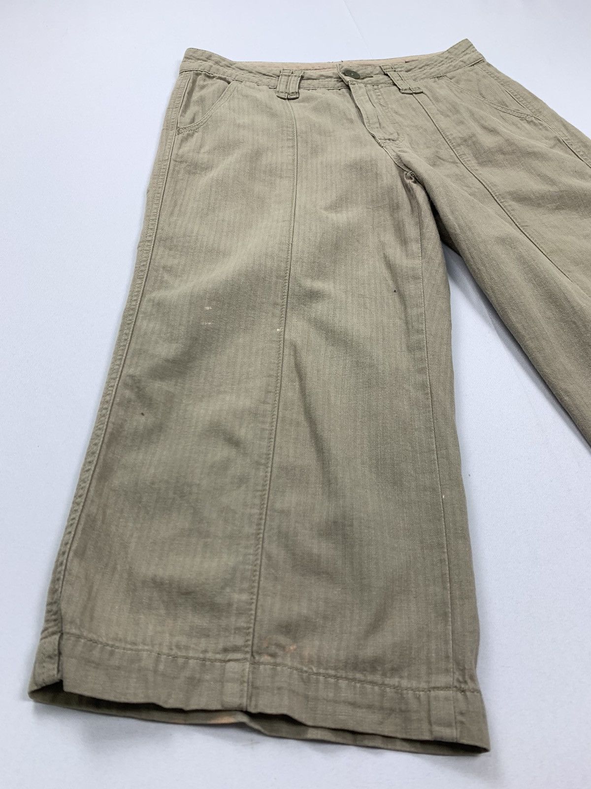 Japanese Brand MRS.JEANA Vintage Stripe Pattern Punk Style Fade Short Pant Size US 29 - 14 Thumbnail