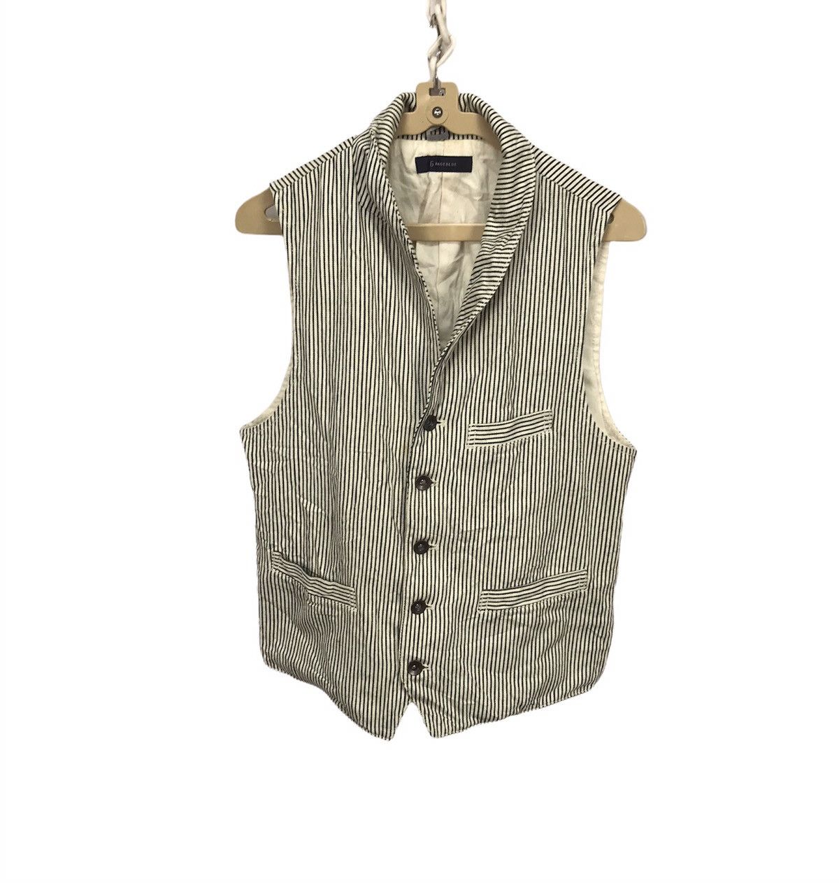 Japanese Brand × RAGEBLUE Rageblue stripe sleeveless button up Size US S / EU 44-46 / 1 - 1 Thumbnail