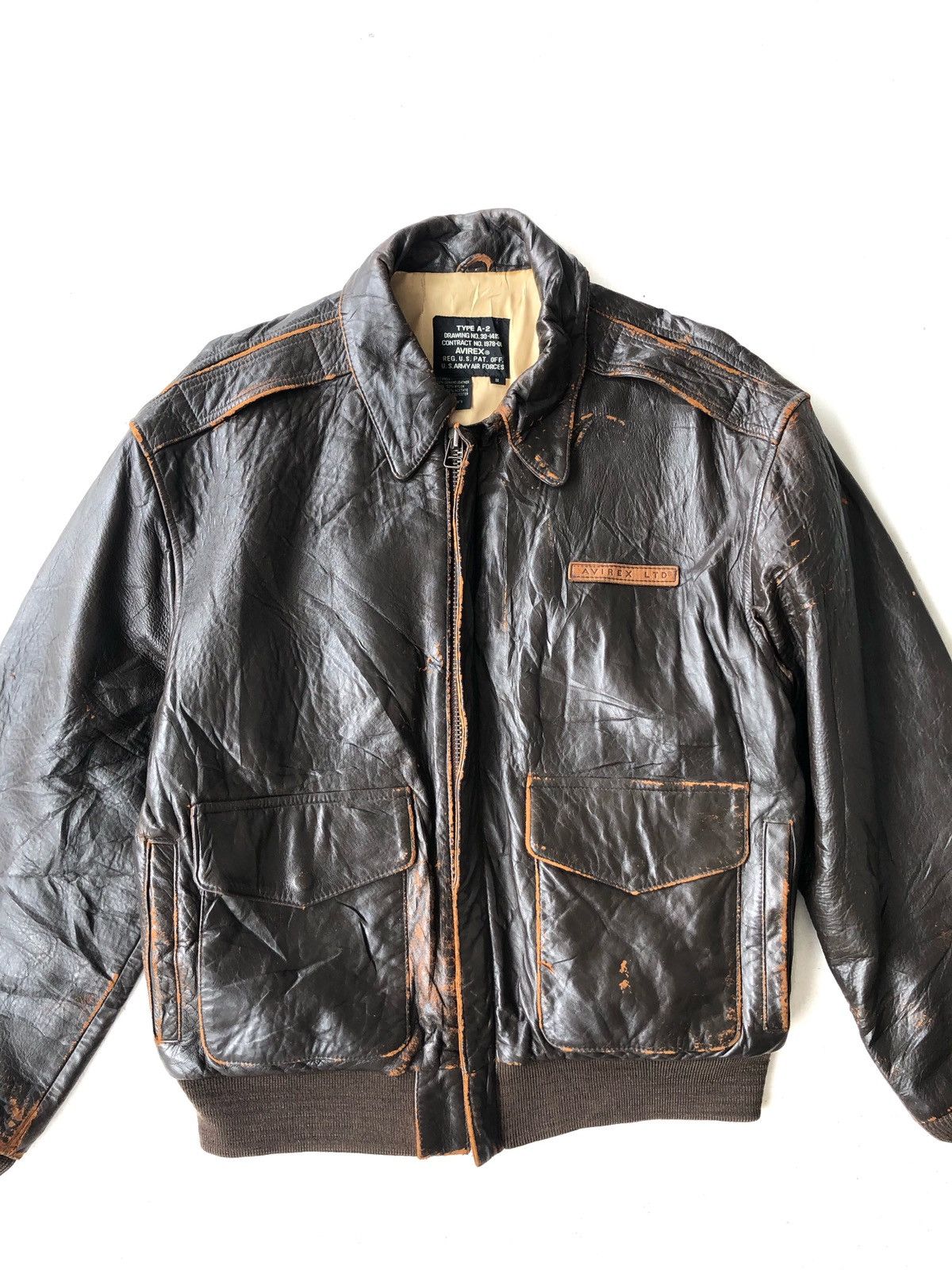 Avirex 1990s Avirex "The Star & Stripes Forever" A2 Leather Jacket Size US M / EU 48-50 / 2 - 4 Thumbnail