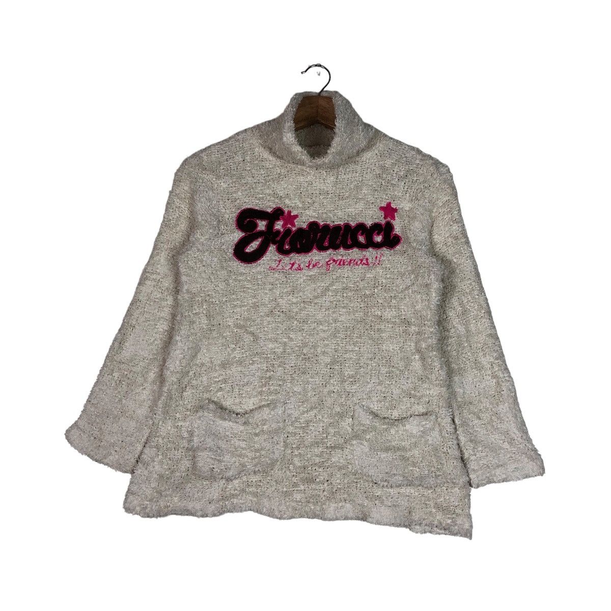 Fiorucci Fiorucci Knitted Spellout Mohair Sweater Size S / US 4 / IT 40 - 1 Thumbnail