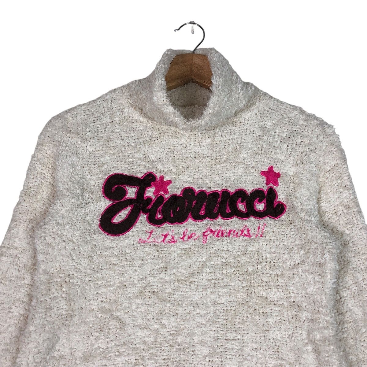 Fiorucci Fiorucci Knitted Spellout Mohair Sweater Size S / US 4 / IT 40 - 2 Thumbnail