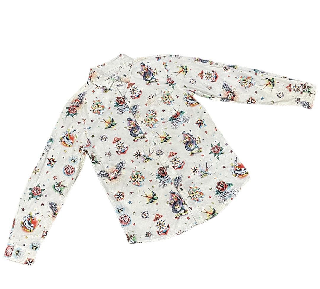 Jean Paul Gaultier Jean Paul Gaultier All Over Print Snap Button Junior Shirts Size US XXS / EU 40 - 3 Thumbnail