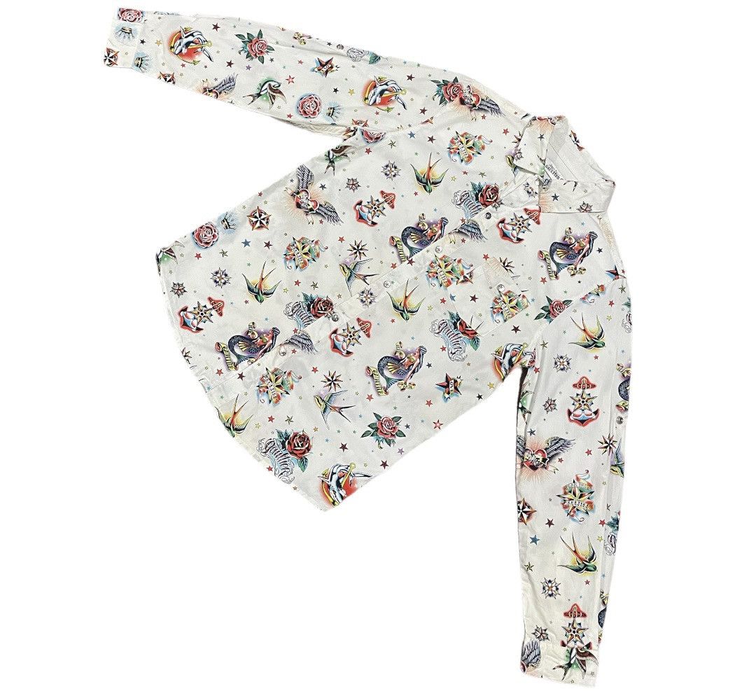 Jean Paul Gaultier Jean Paul Gaultier All Over Print Snap Button Junior Shirts Size US XXS / EU 40 - 4 Thumbnail