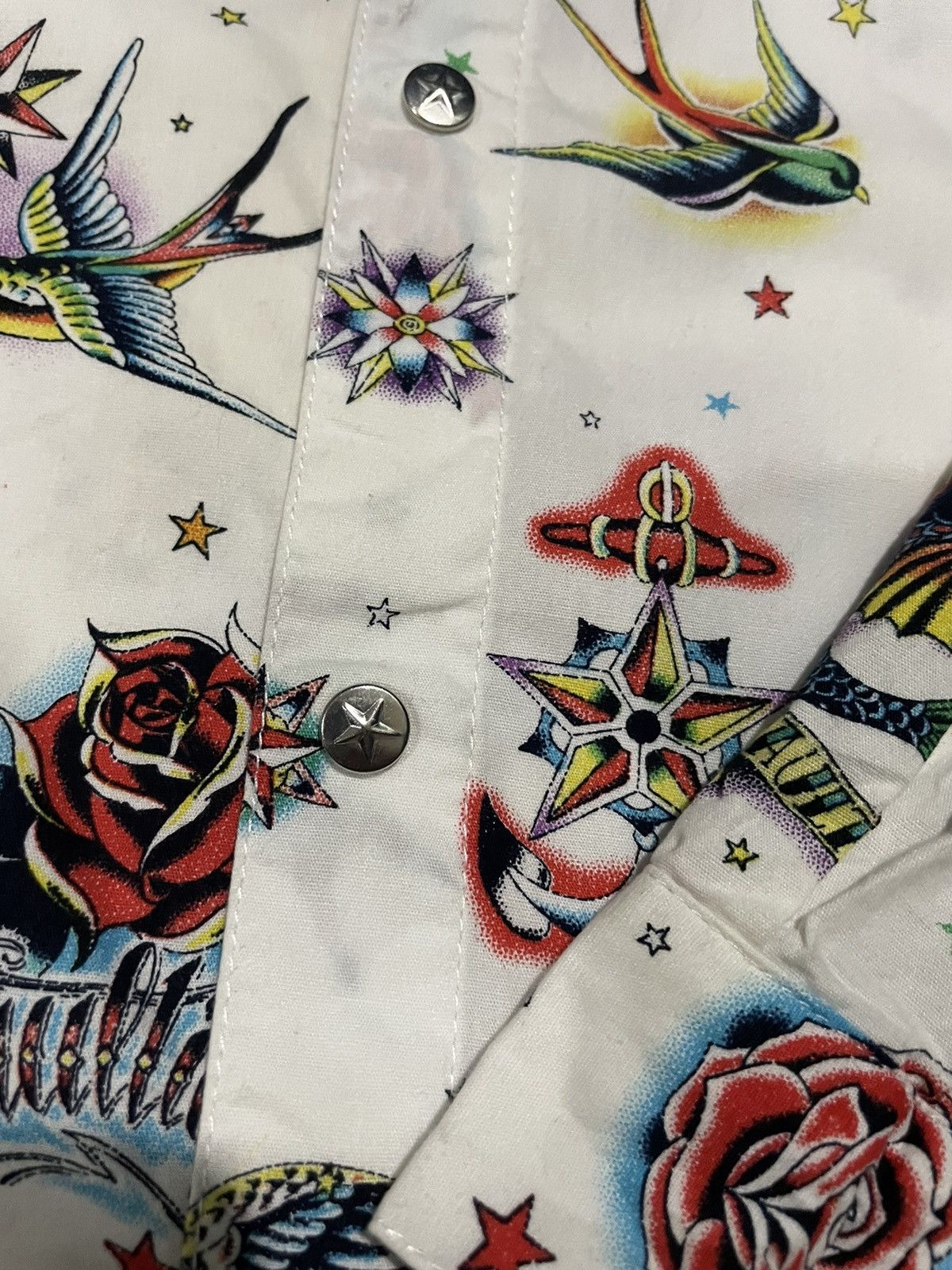 Jean Paul Gaultier Jean Paul Gaultier All Over Print Snap Button Junior Shirts Size US XXS / EU 40 - 14 Thumbnail