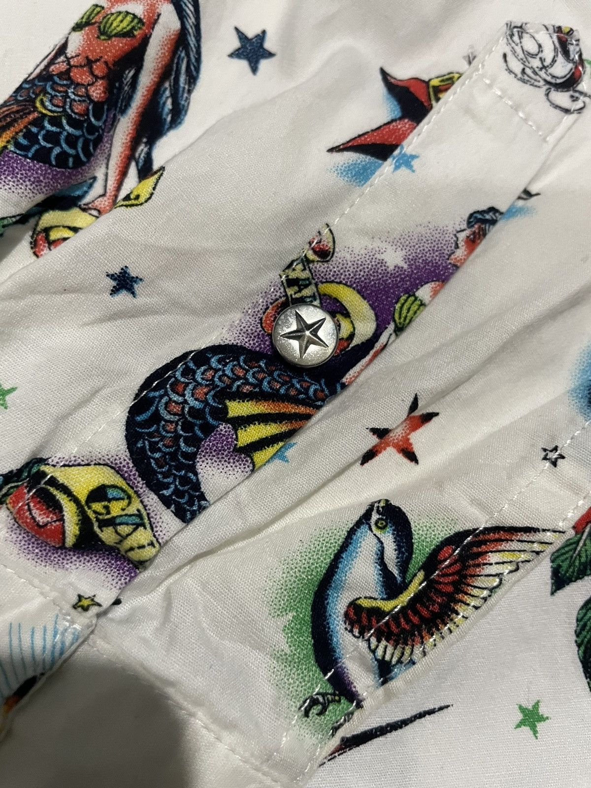 Jean Paul Gaultier Jean Paul Gaultier All Over Print Snap Button Junior Shirts Size US XXS / EU 40 - 15 Thumbnail