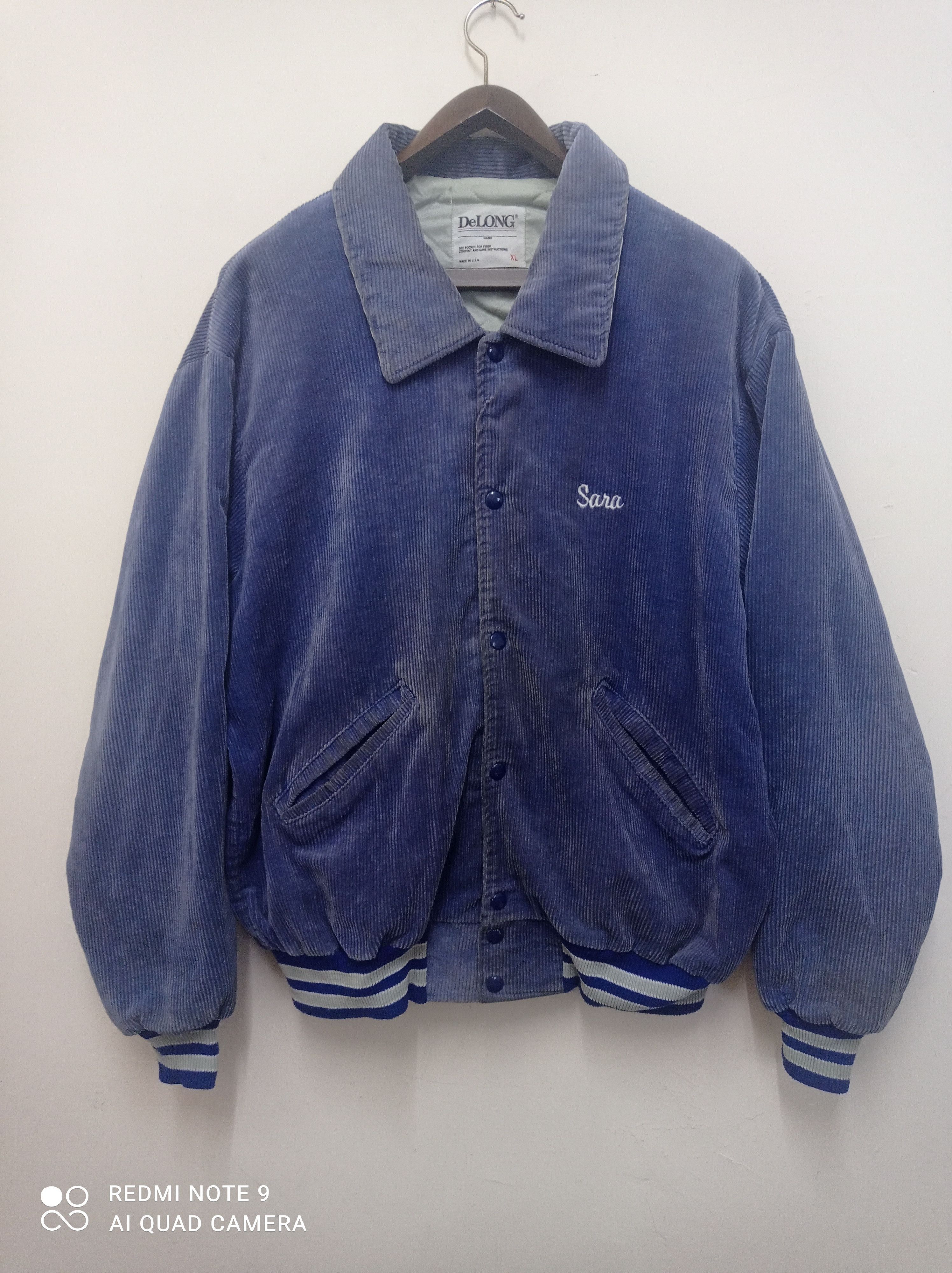 Delong Vintage DeLong Jefferson corduroy varsity jacket Size US XL / EU 56 / 4 - 1 Thumbnail
