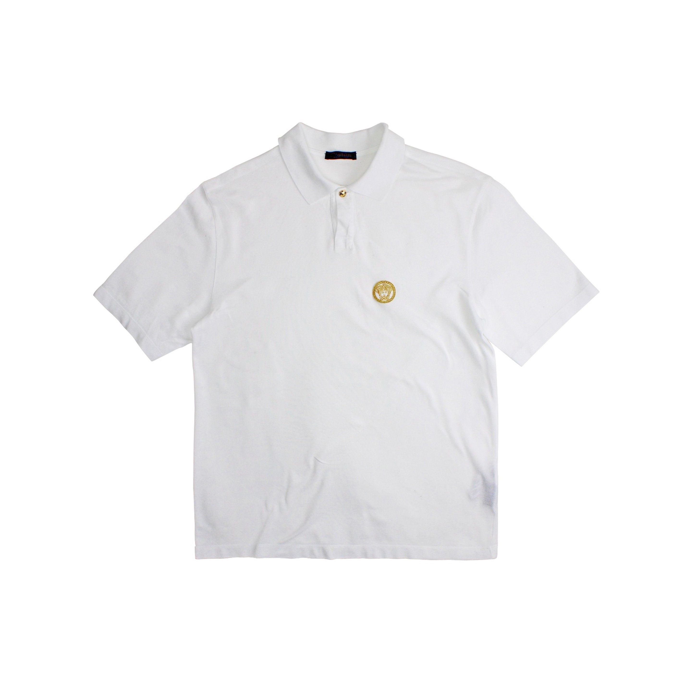 Versace Versace White Logo Polo Size US M / EU 48-50 / 2 - 1 Thumbnail