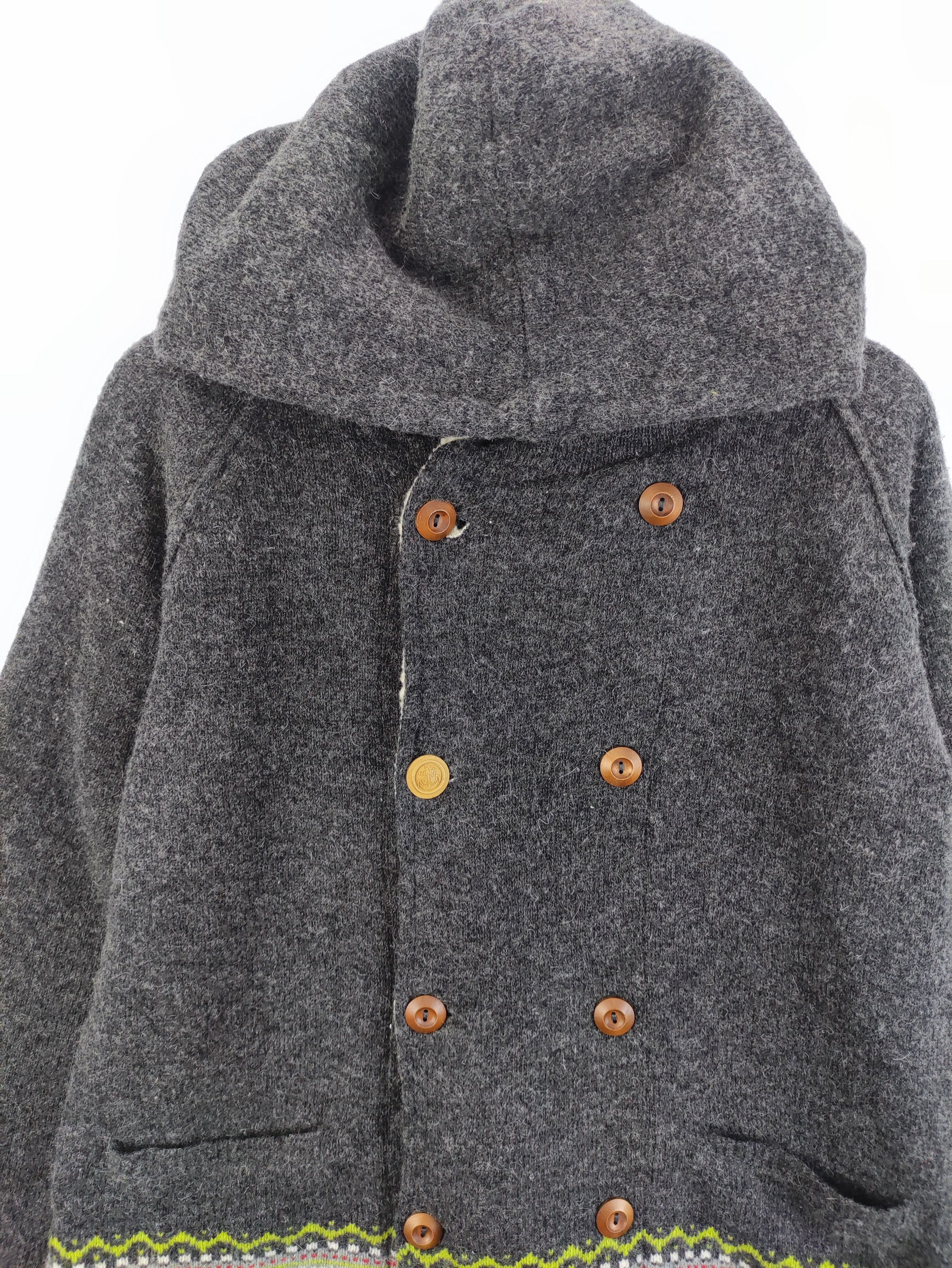 Japanese Brand Vintage Wool Hoodie Jacket Double Breasted Size US M / EU 48-50 / 2 - 2 Thumbnail