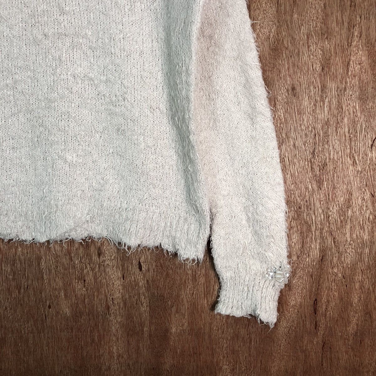Homespun Knitwear × Japanese Brand × Vintage Lest Rose Brown Shag Shaggy Fur Mohair Knitwear #6542 Size S / US 4 / IT 40 - 5 Thumbnail