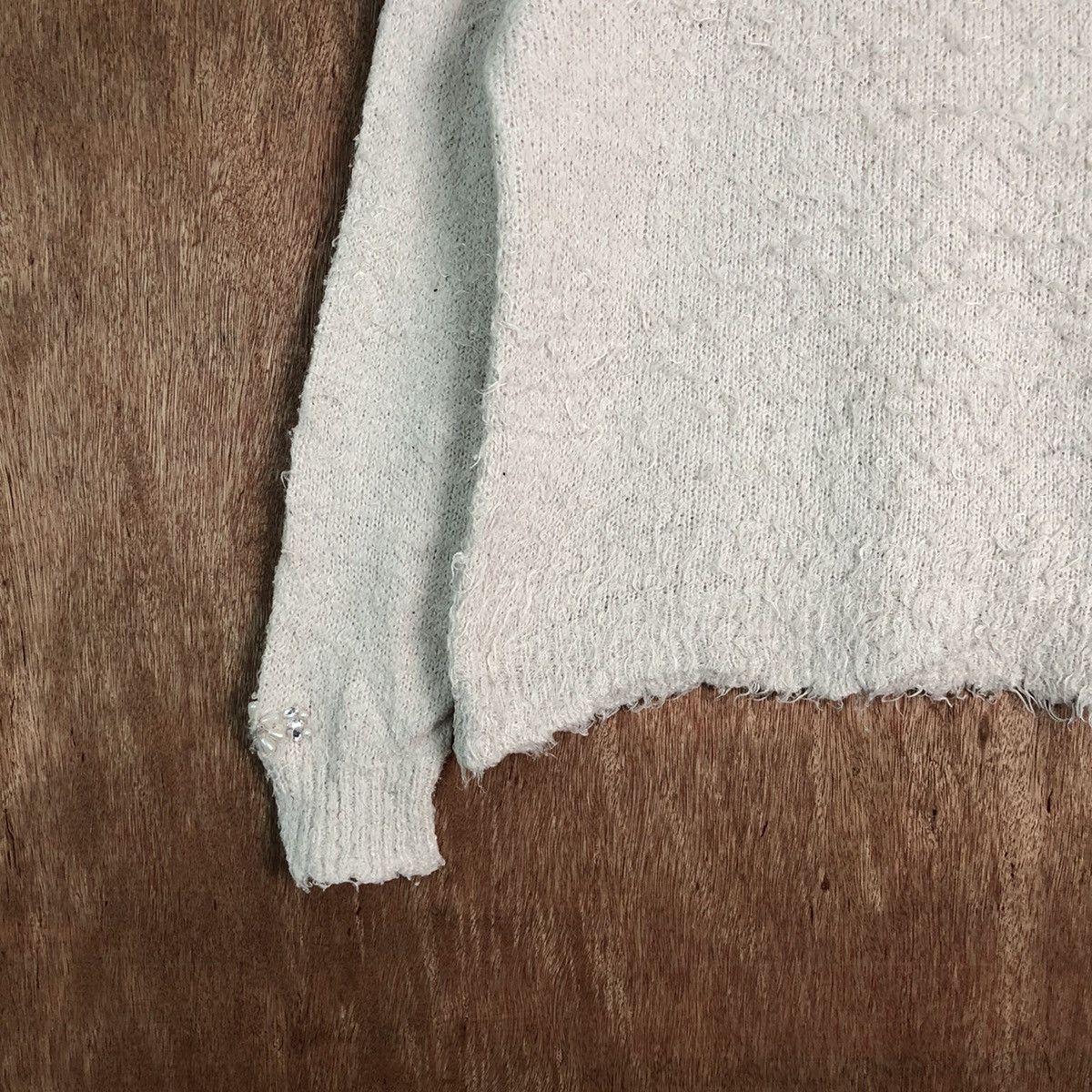 Homespun Knitwear × Japanese Brand × Vintage Lest Rose Brown Shag Shaggy Fur Mohair Knitwear #6542 Size S / US 4 / IT 40 - 4 Thumbnail