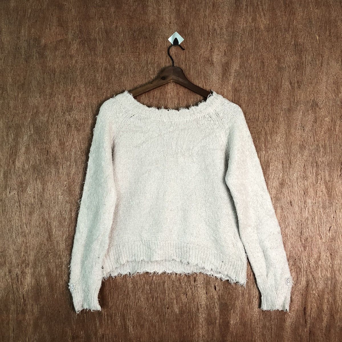 Homespun Knitwear × Japanese Brand × Vintage Lest Rose Brown Shag Shaggy Fur Mohair Knitwear #6542 Size S / US 4 / IT 40 - 12 Thumbnail