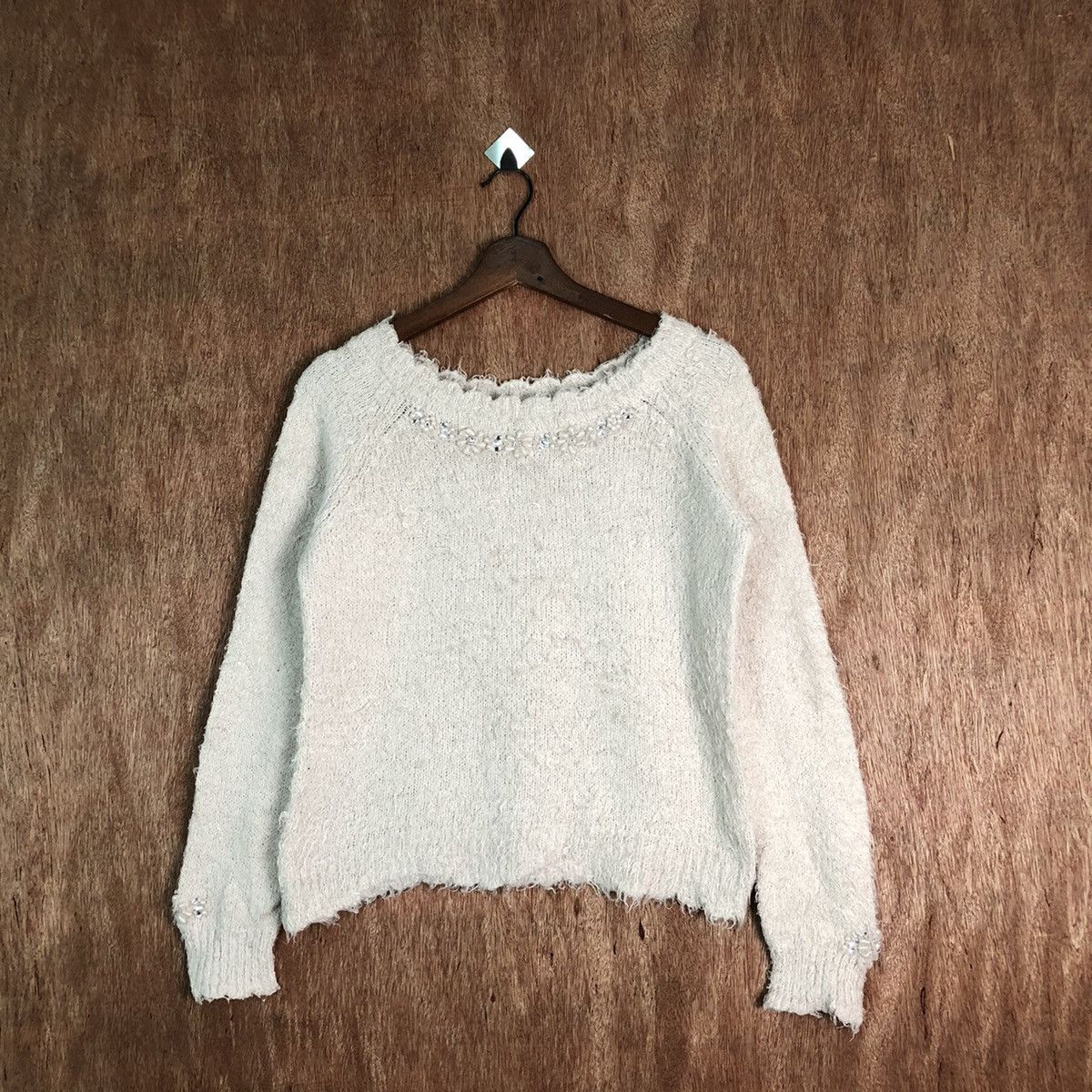 Homespun Knitwear × Japanese Brand × Vintage Lest Rose Brown Shag Shaggy Fur Mohair Knitwear #6542 Size S / US 4 / IT 40 - 1 Thumbnail