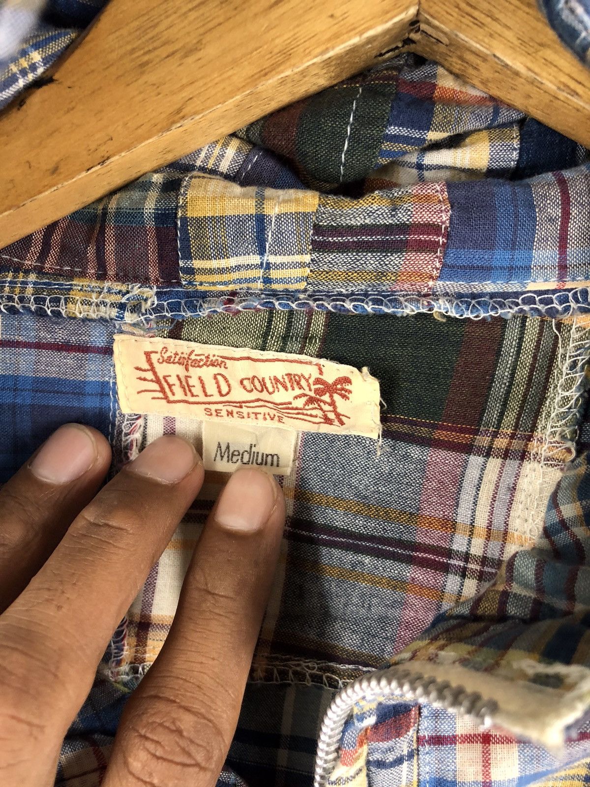 Designer 🔥RARE VINTAGE INDIGO FIELD COUNTRY PATCHWORK KAPITAL JACKE Size US M / EU 48-50 / 2 - 7 Thumbnail