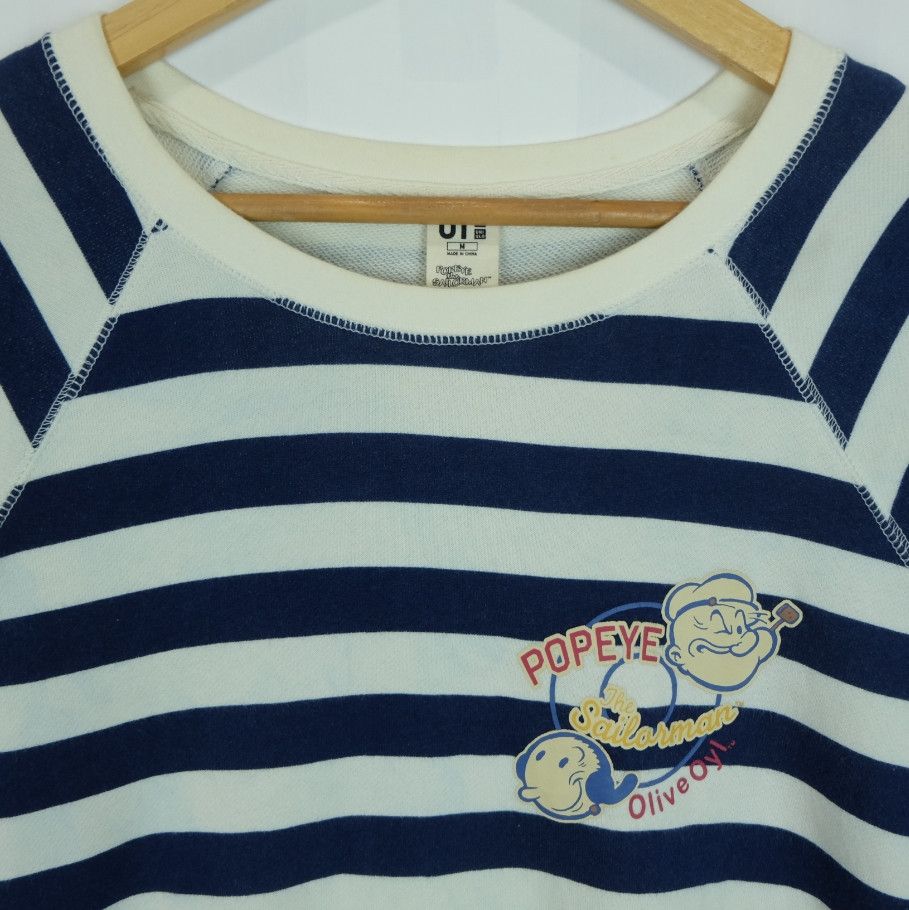 Cartoon Network UNIQLO x POPEYE Striped Sweatshirts Size M / US 6-8 / IT 42-44 - 4 Thumbnail