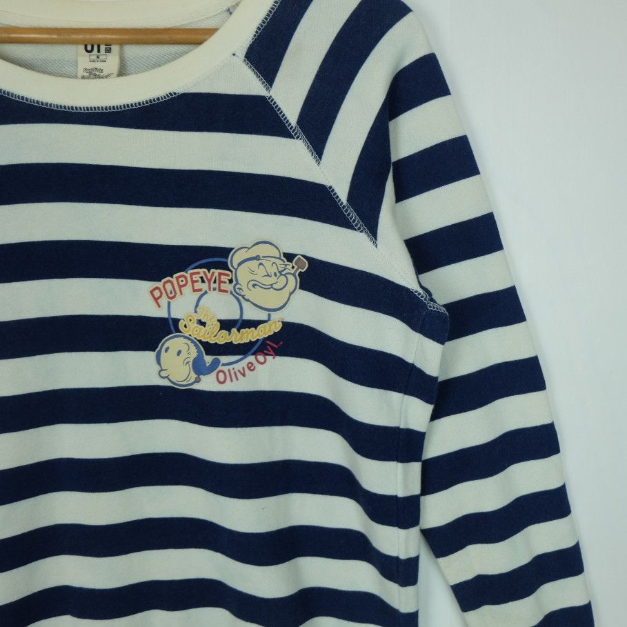 Cartoon Network UNIQLO x POPEYE Striped Sweatshirts Size M / US 6-8 / IT 42-44 - 3 Thumbnail
