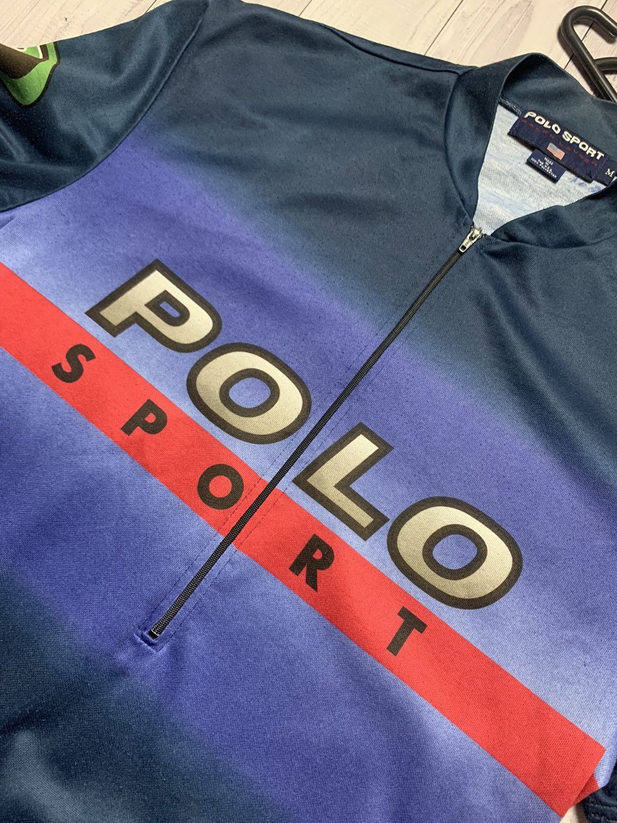 Polo Ralph Lauren × Vintage Vintage cycling jersey Polo Sport Pepsi size M rare Size US M / EU 48-50 / 2 - 5 Thumbnail