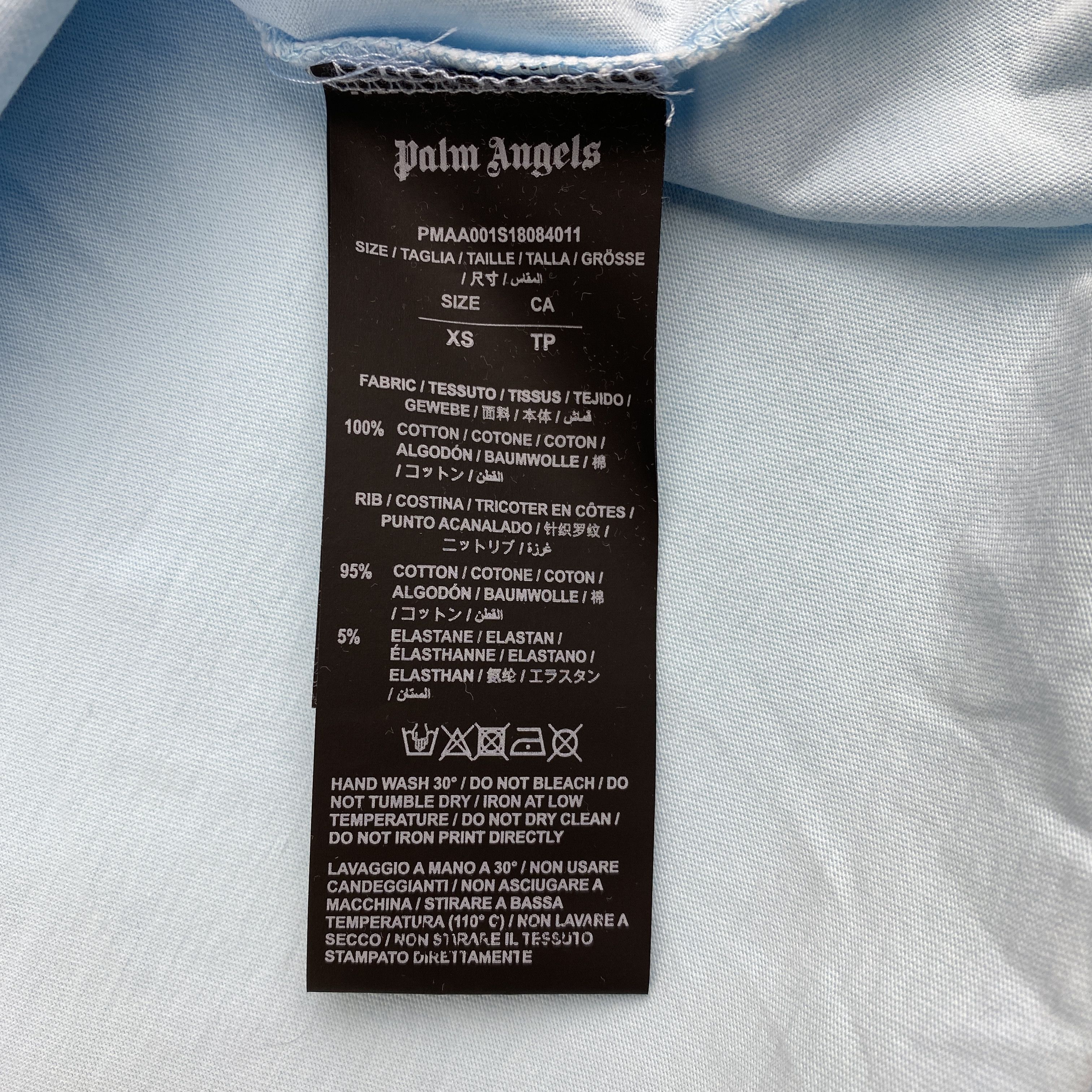 Palm Angels Palm Angels Light Blue Dual Palm T-Shirt Size US XS / EU 42 / 0 - 7 Thumbnail