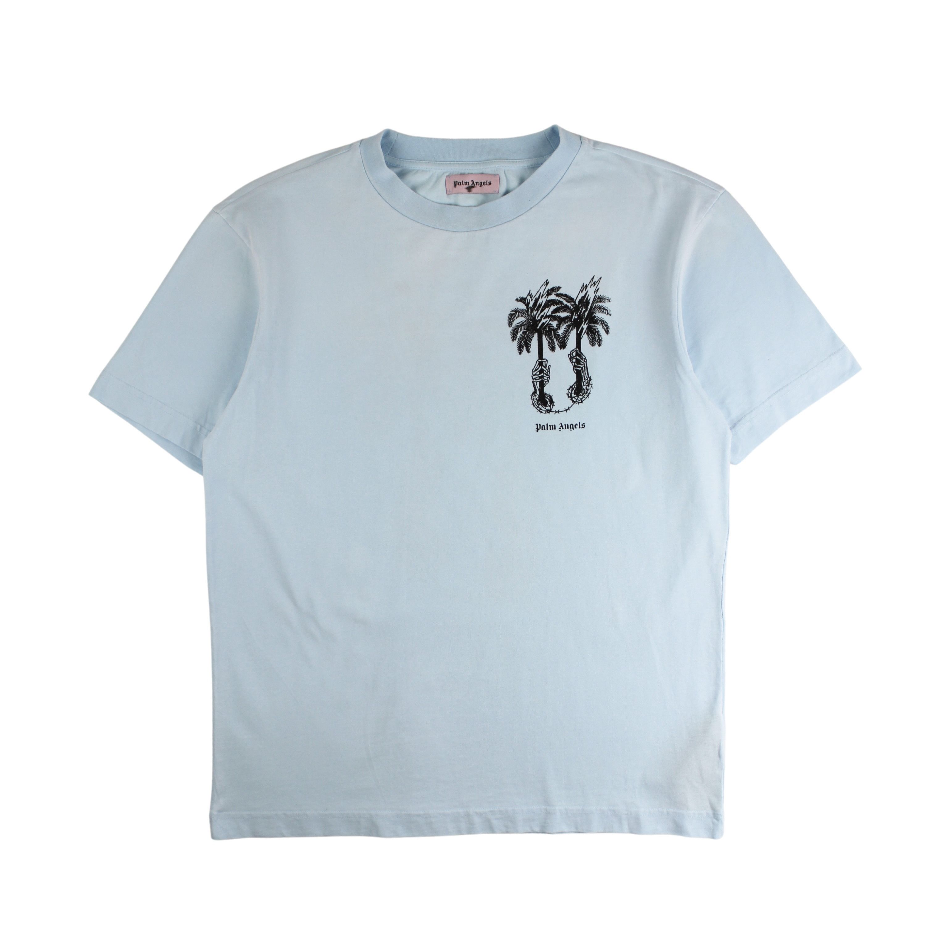 Palm Angels Palm Angels Light Blue Dual Palm T-Shirt Size US XS / EU 42 / 0 - 3 Thumbnail
