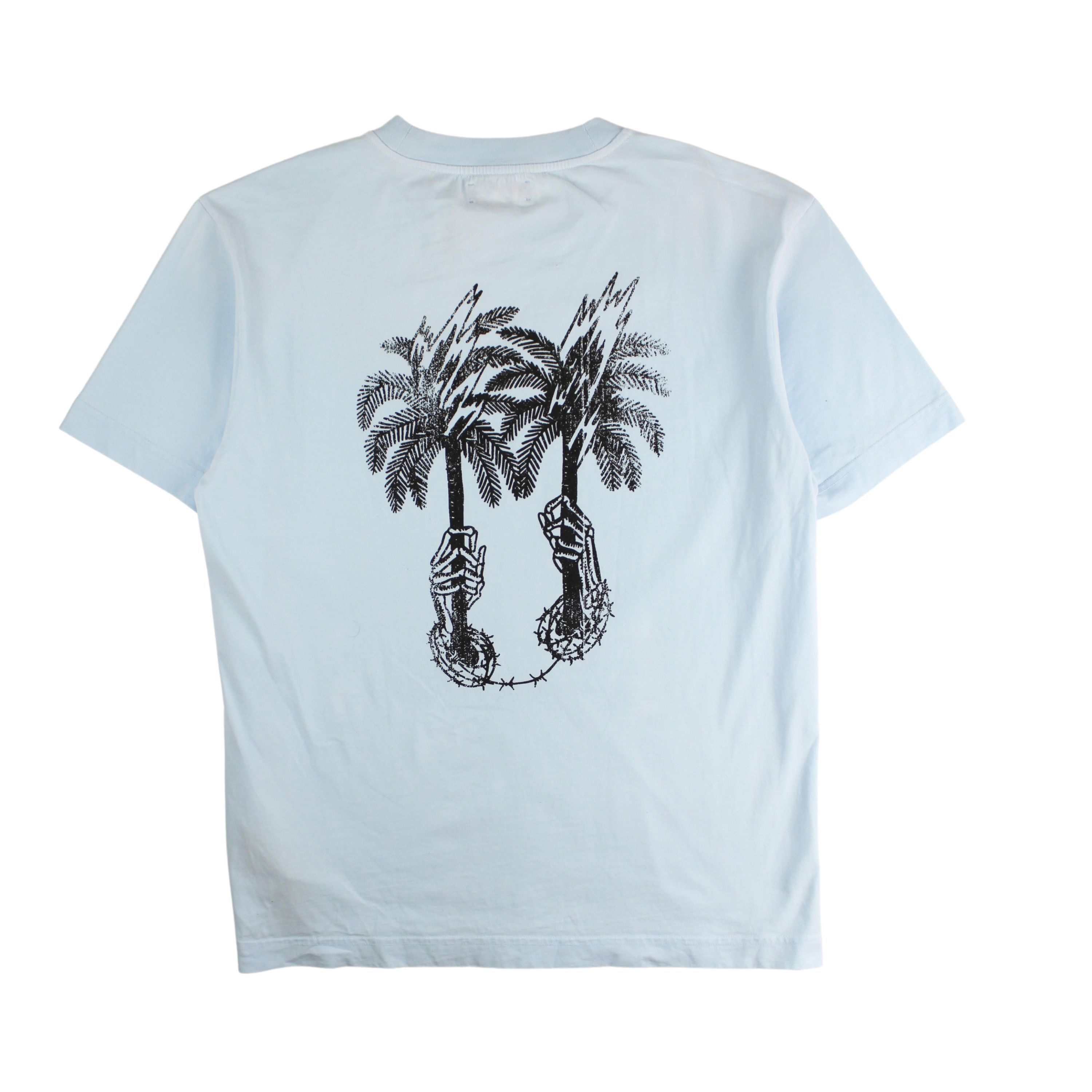 Palm Angels Palm Angels Light Blue Dual Palm T-Shirt Size US XS / EU 42 / 0 - 4 Thumbnail