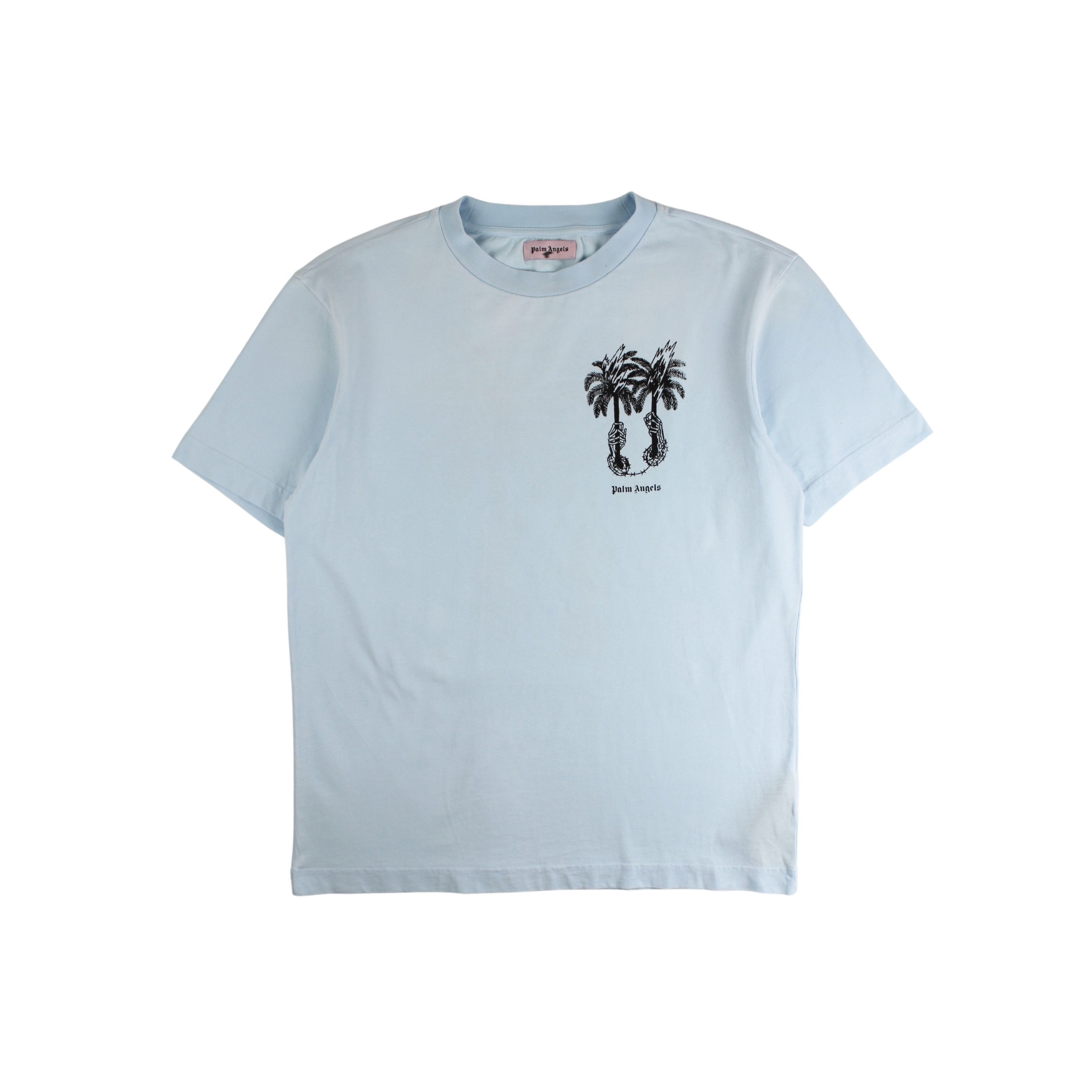 Palm Angels Palm Angels Light Blue Dual Palm T-Shirt Size US XS / EU 42 / 0 - 2 Thumbnail