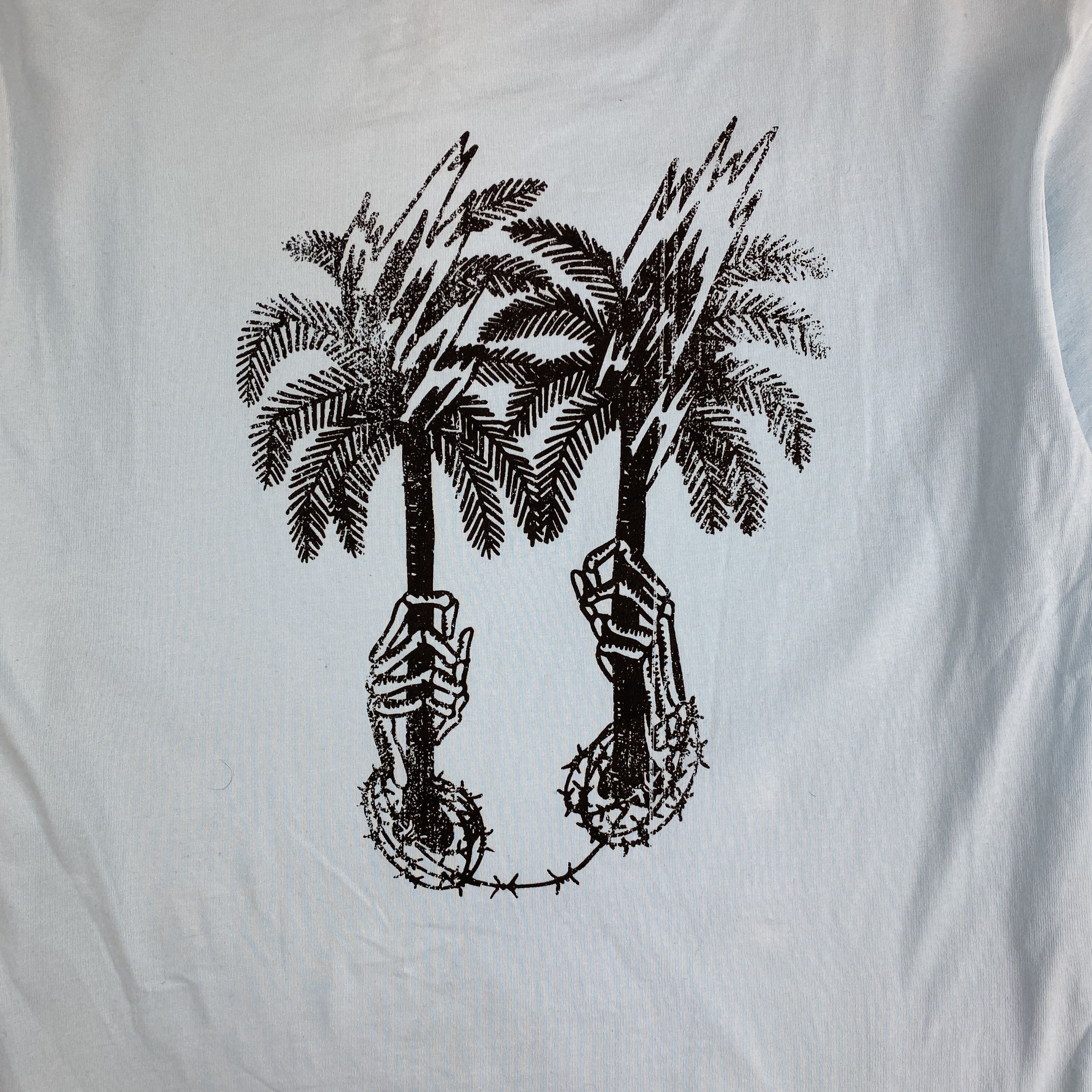 Palm Angels Palm Angels Light Blue Dual Palm T-Shirt Size US XS / EU 42 / 0 - 6 Thumbnail