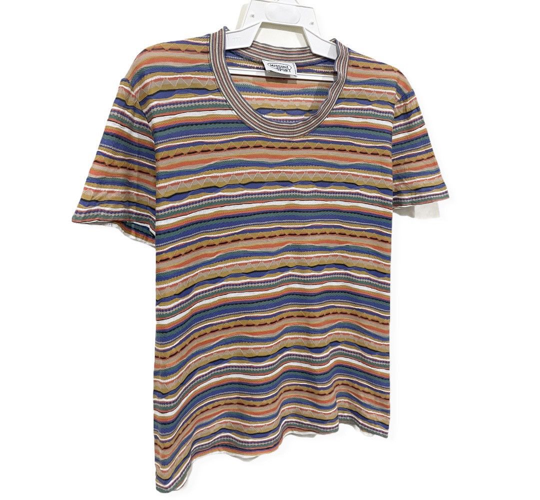Missoni Vintage 80s Missoni Single Stitch Defect Tee Size US S / EU 44-46 / 1 - 3 Thumbnail