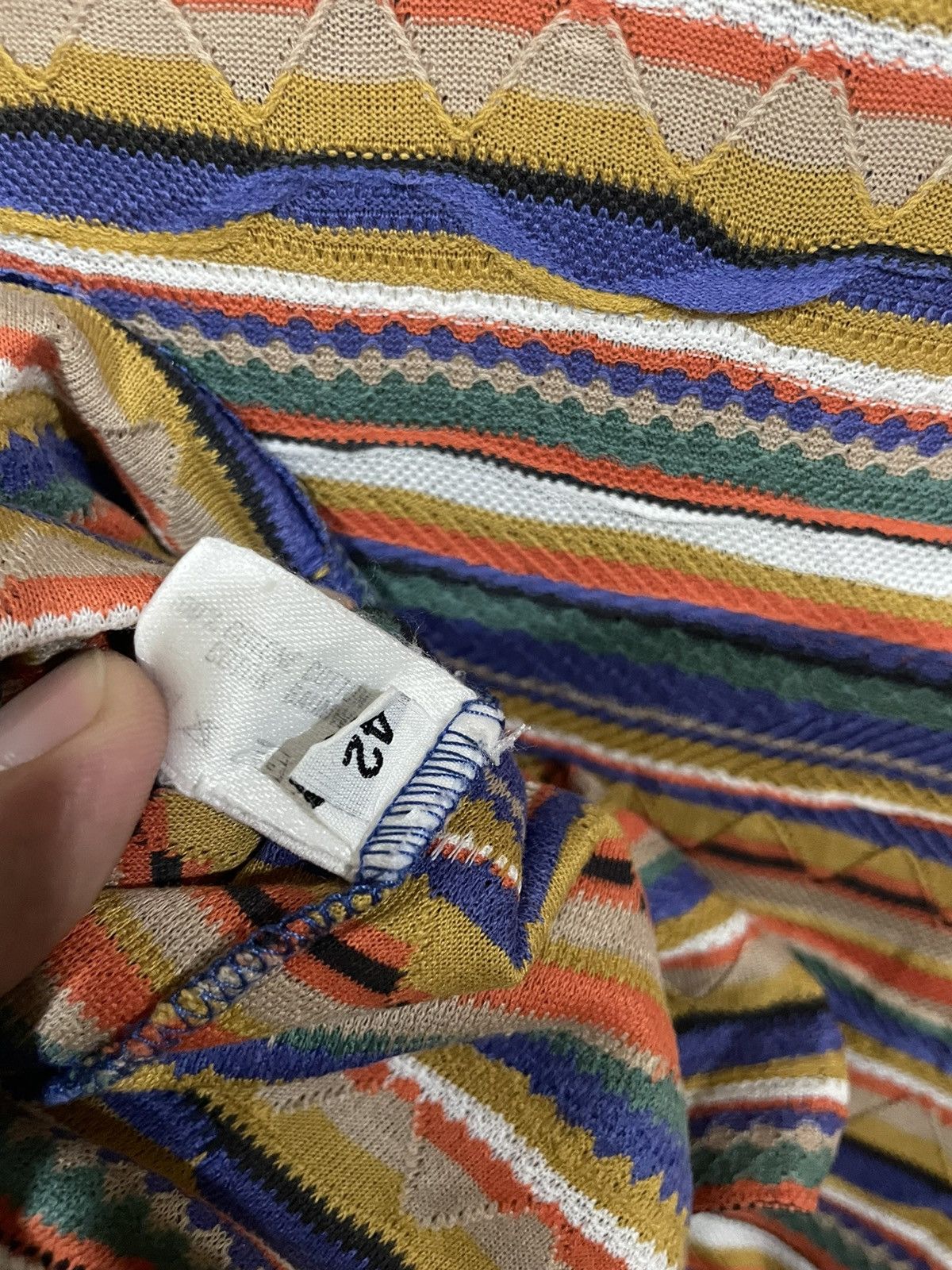 Missoni Vintage 80s Missoni Single Stitch Defect Tee Size US S / EU 44-46 / 1 - 7 Thumbnail