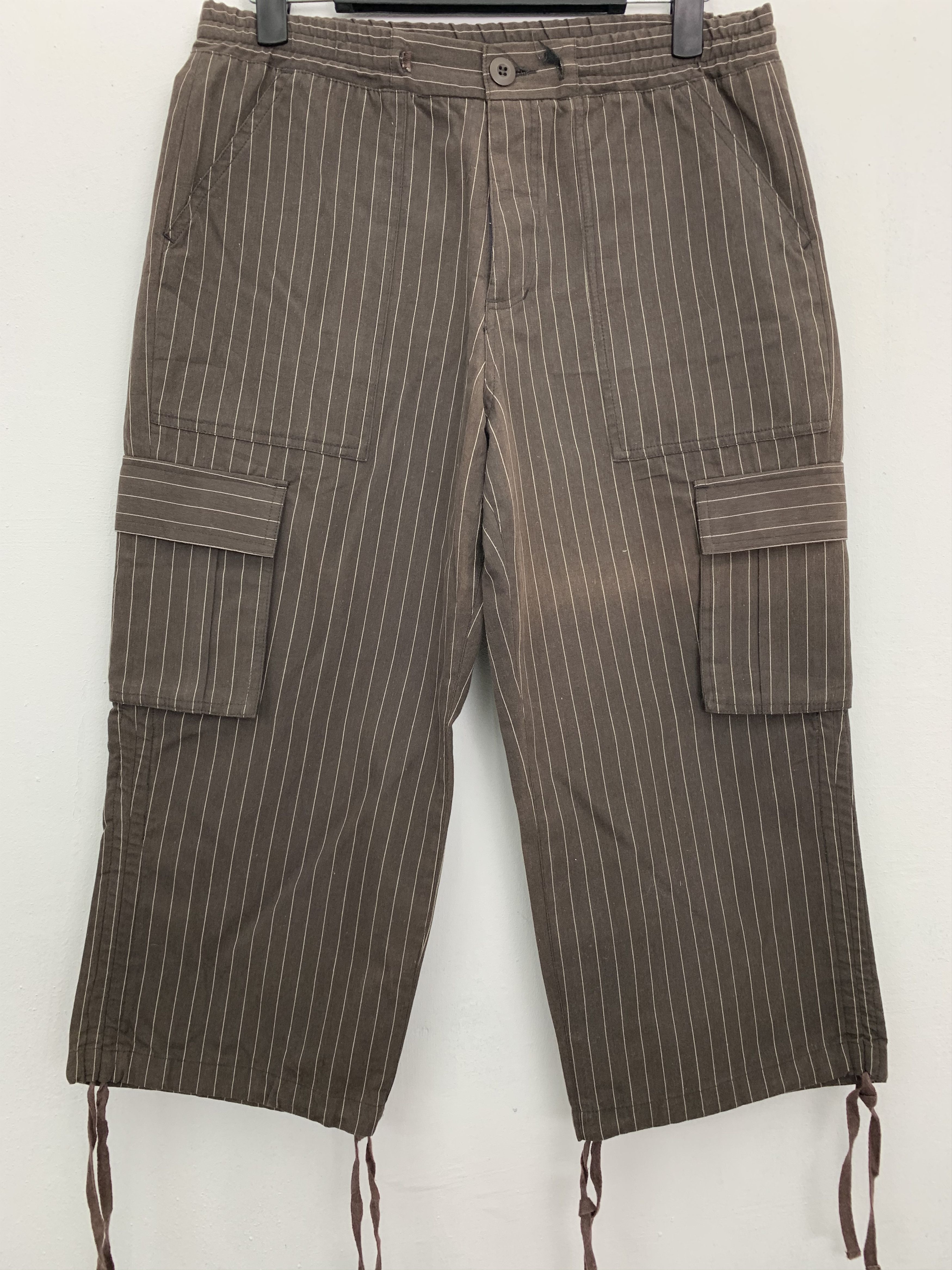 image of Over The Stripes Japan Over The Stripe Tactical Cargo Multipocket Drawstring in Brown (Size 26)