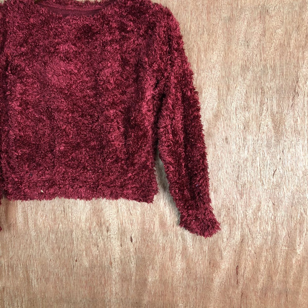 Japanese Brand Japanese Brand Maroon Shag Shaggy Fur Mohair Knitwear #6561 Size XS / US 0-2 / IT 36-38 - 5 Thumbnail