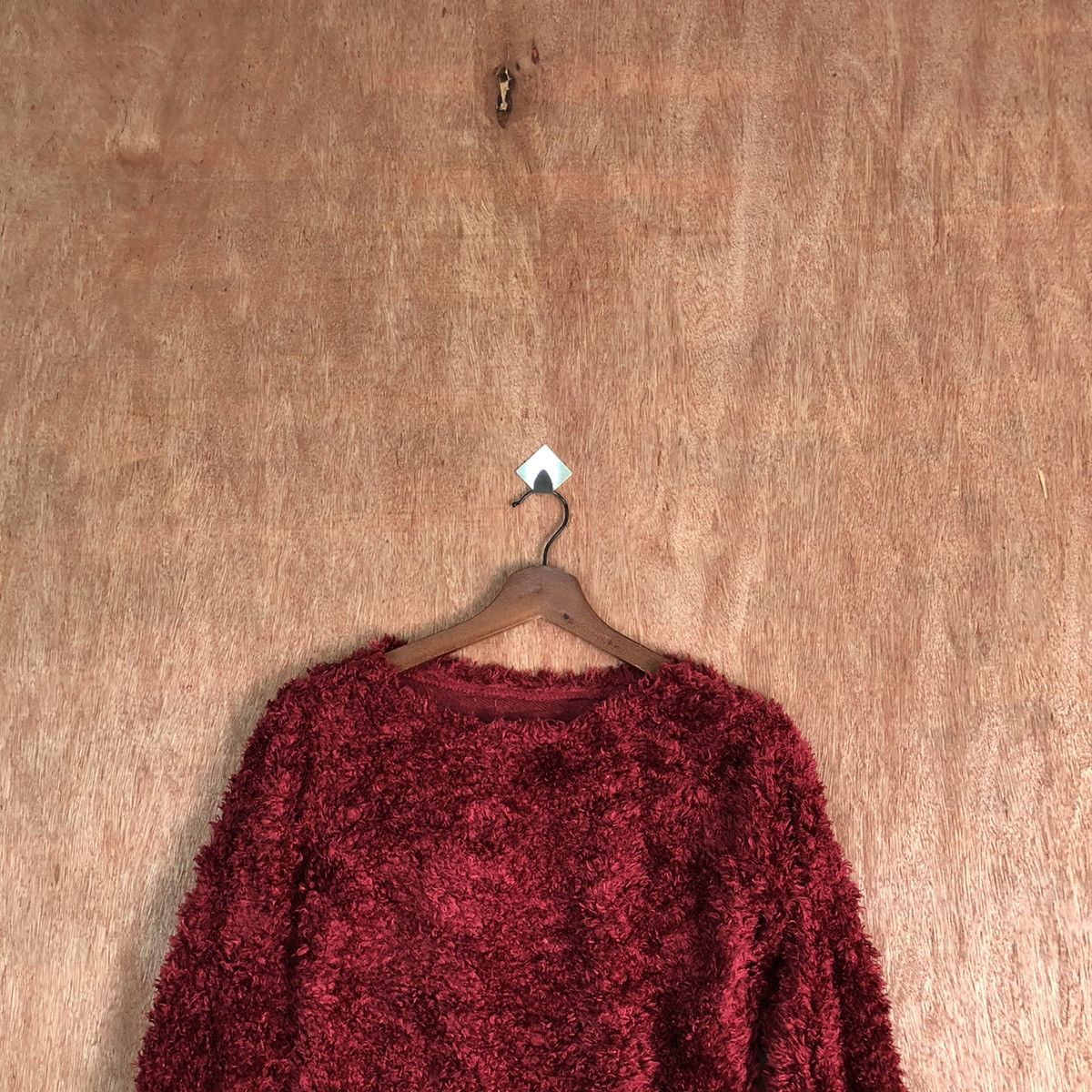 Japanese Brand Japanese Brand Maroon Shag Shaggy Fur Mohair Knitwear #6561 Size XS / US 0-2 / IT 36-38 - 2 Thumbnail