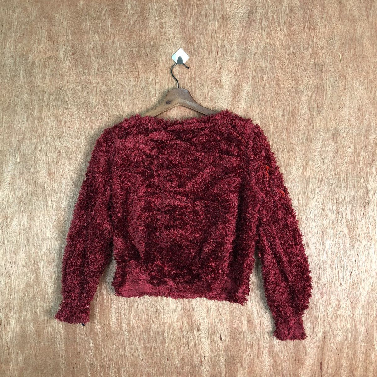 Japanese Brand Japanese Brand Maroon Shag Shaggy Fur Mohair Knitwear #6561 Size XS / US 0-2 / IT 36-38 - 6 Thumbnail