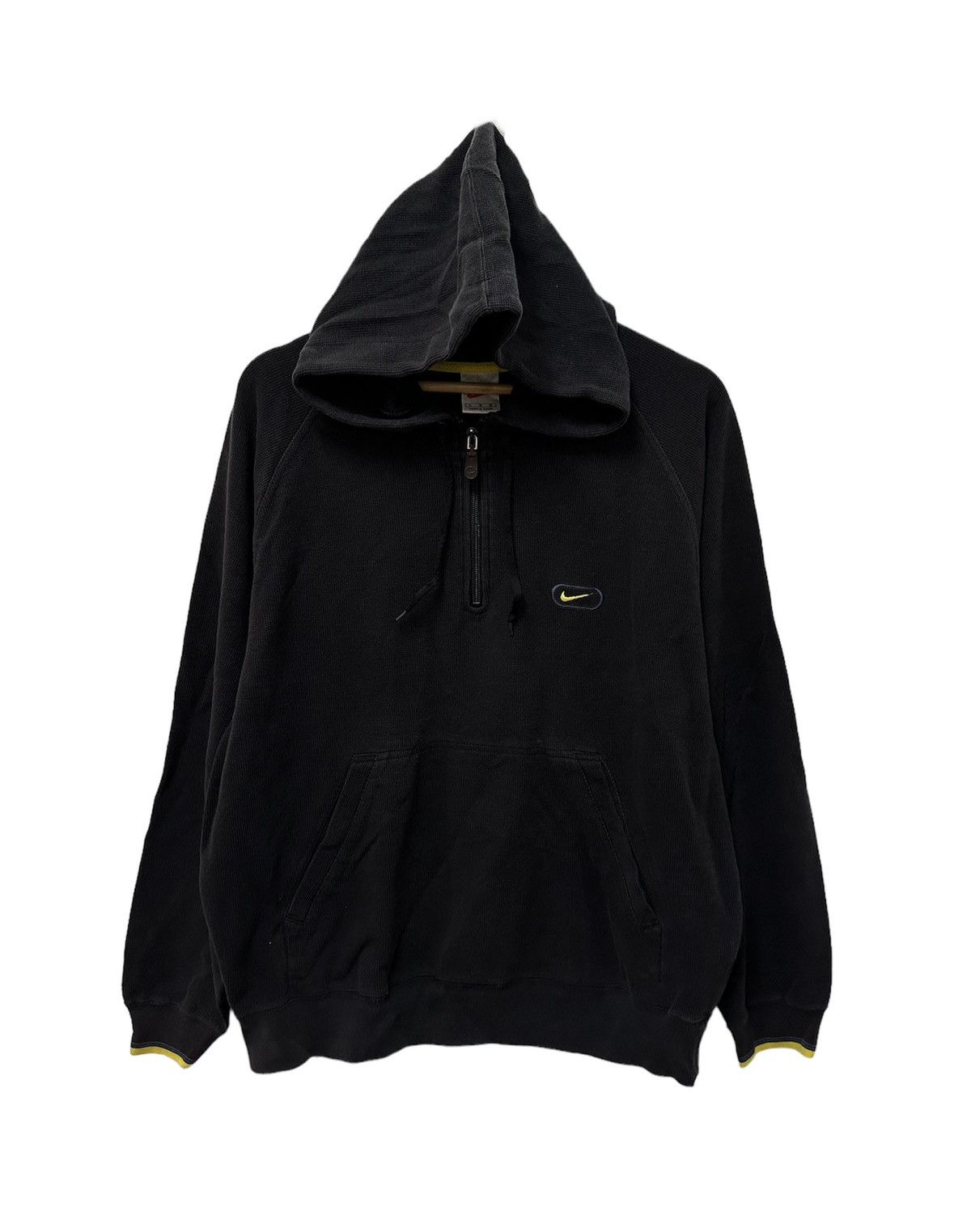 Nike × Vintage Vintage 90’s Nike Swoosh Mini Logo Embroidery Hoodie Size US L / EU 52-54 / 3 - 1 Thumbnail