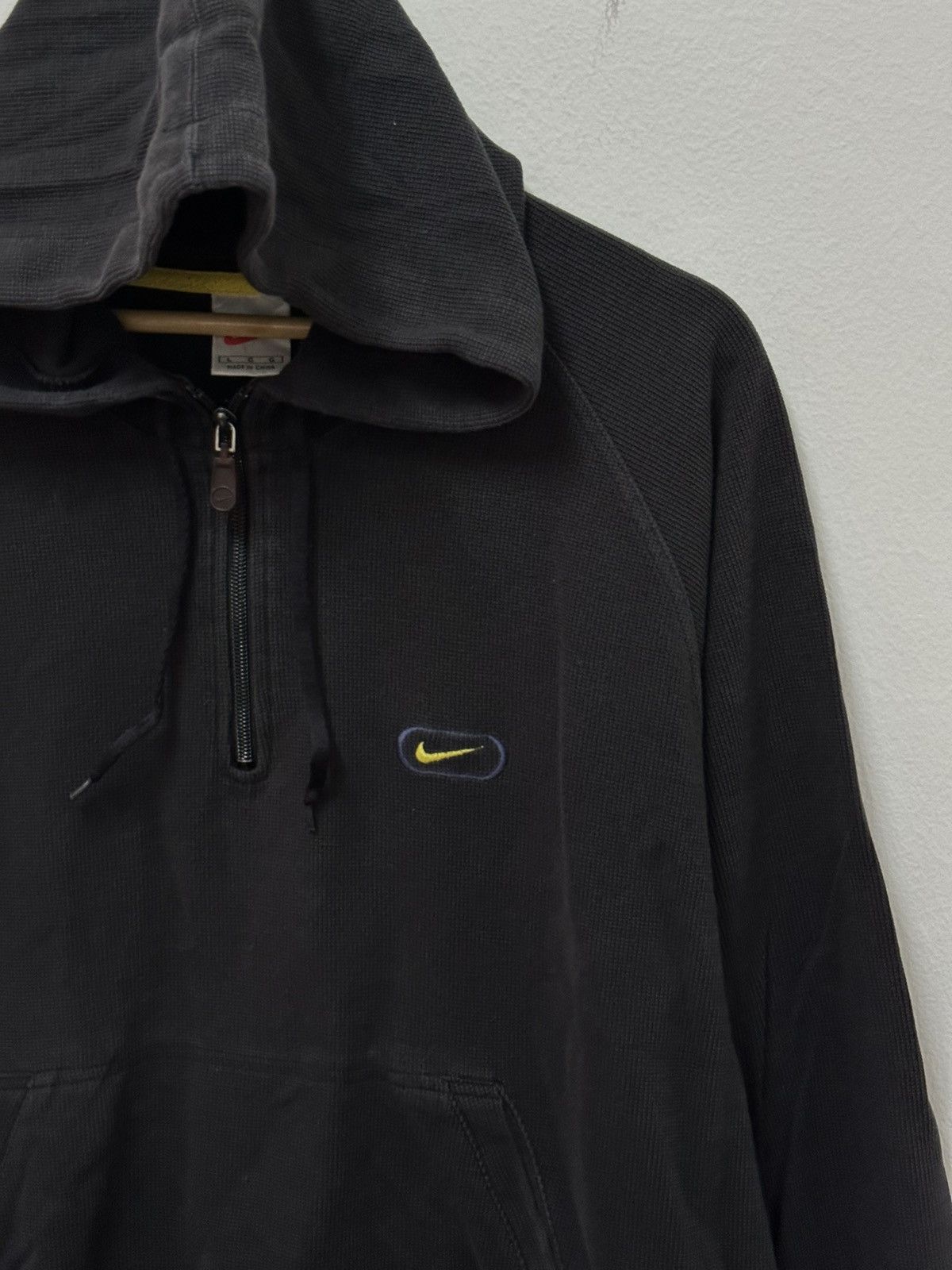 Nike × Vintage Vintage 90’s Nike Swoosh Mini Logo Embroidery Hoodie Size US L / EU 52-54 / 3 - 2 Thumbnail