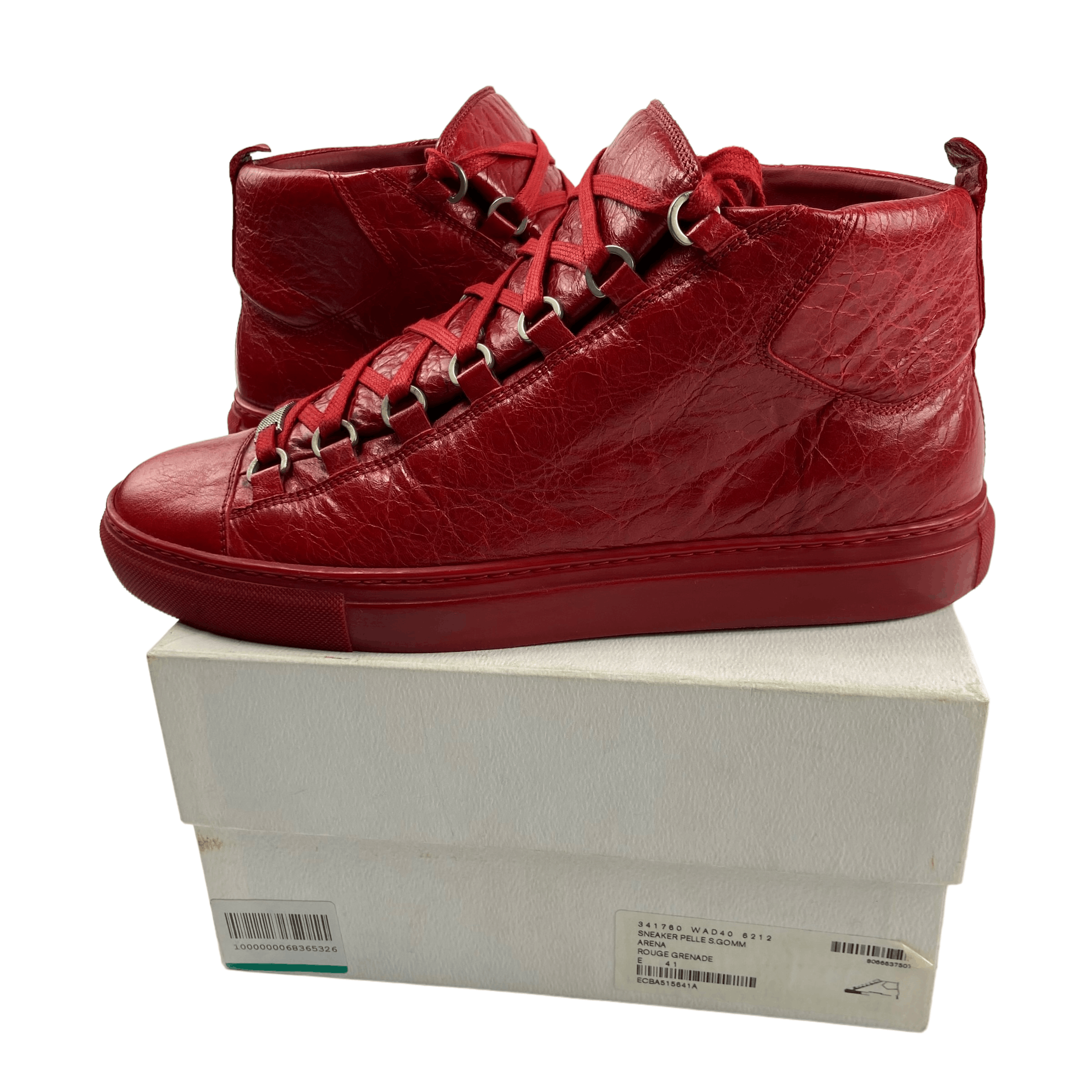 Pre-owned Balenciaga Arena Trainer Shoes In Red