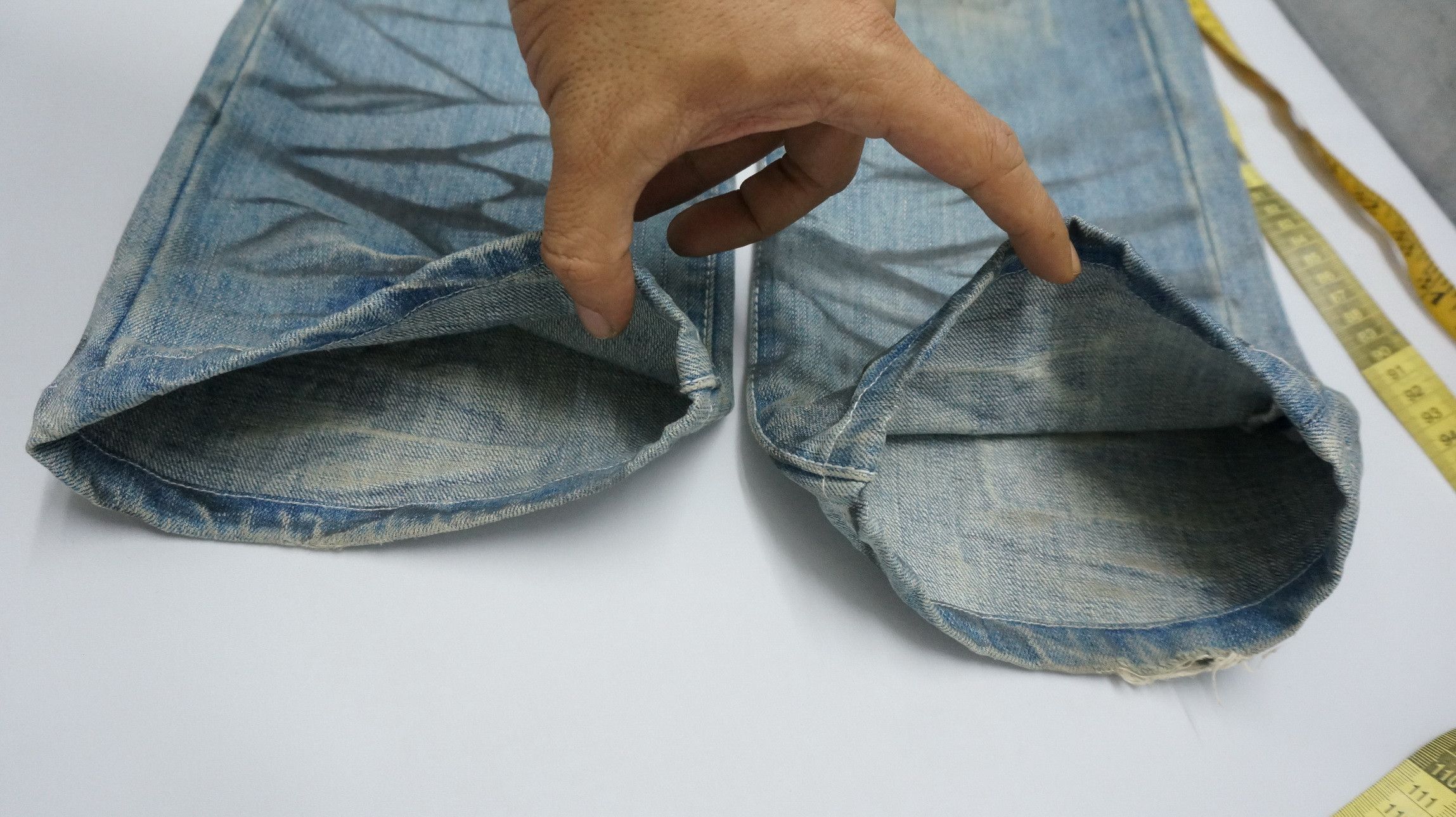 Japanese Brand Rare! NEUTRAL INFINITY Distressed Smoke Dirty Tint Jeans Size US 30 / EU 46 - 18 Thumbnail