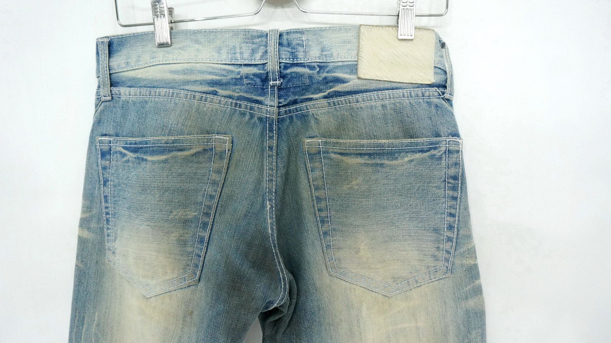 Japanese Brand Rare! NEUTRAL INFINITY Distressed Smoke Dirty Tint Jeans Size US 30 / EU 46 - 9 Thumbnail