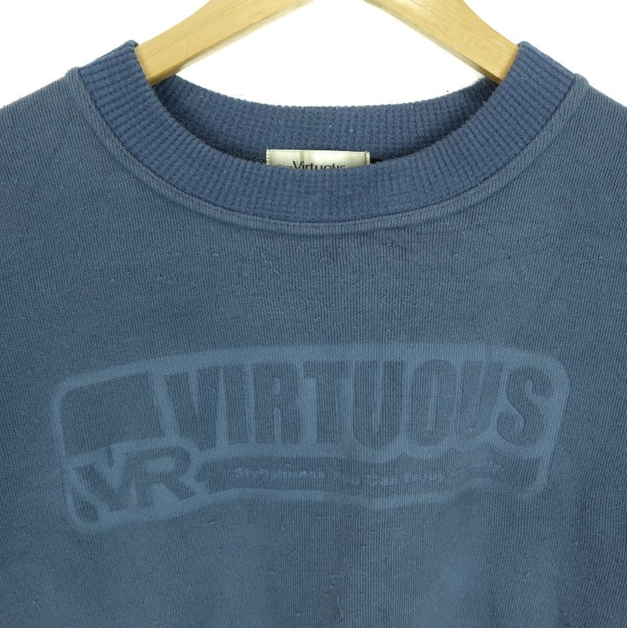 Japanese Brand Vintage 90's VIRTUOUS Italy Big Logo Retro Sweatshirts Size US L / EU 52-54 / 3 - 3 Thumbnail