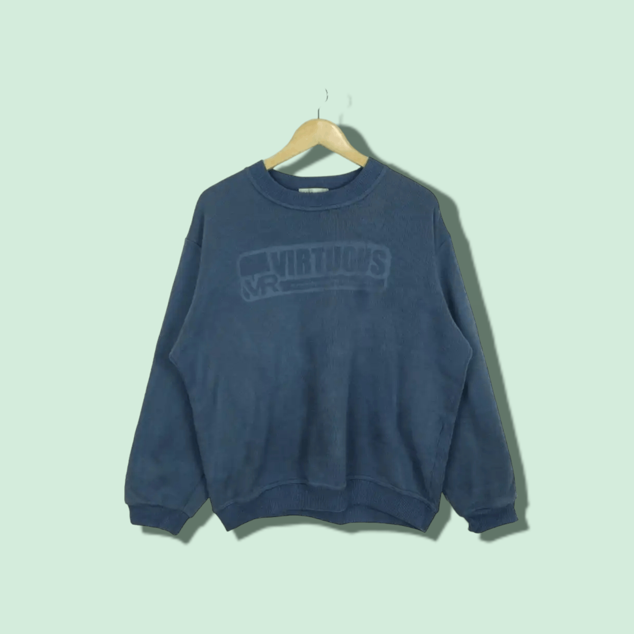 Japanese Brand Vintage 90's VIRTUOUS Italy Big Logo Retro Sweatshirts Size US L / EU 52-54 / 3 - 1 Thumbnail