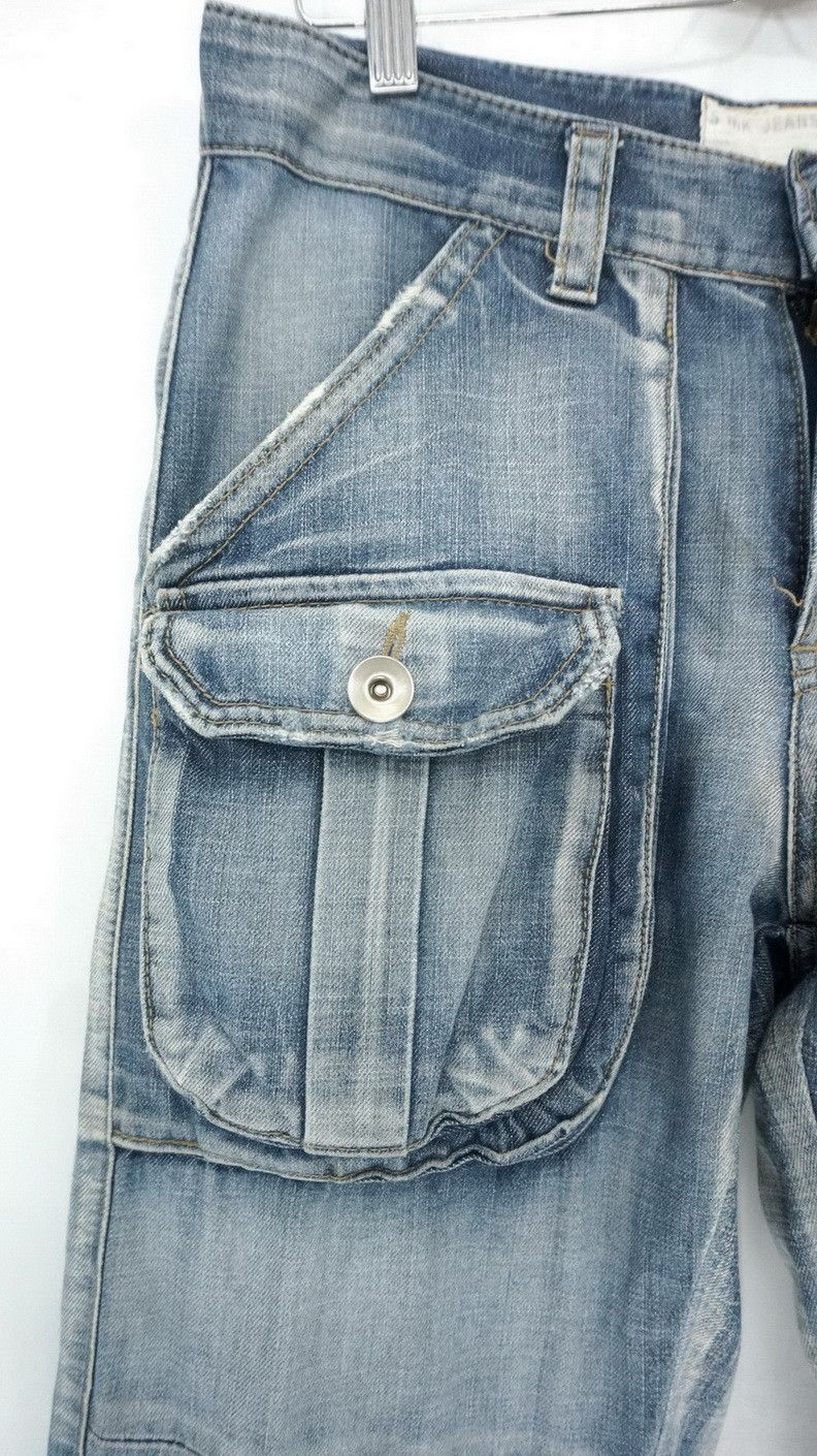 Japanese Brand Vintage Japan S.NIK Light Wash Worn Out 3D Cargo Jeans Size US 30 / EU 46 - 4 Thumbnail