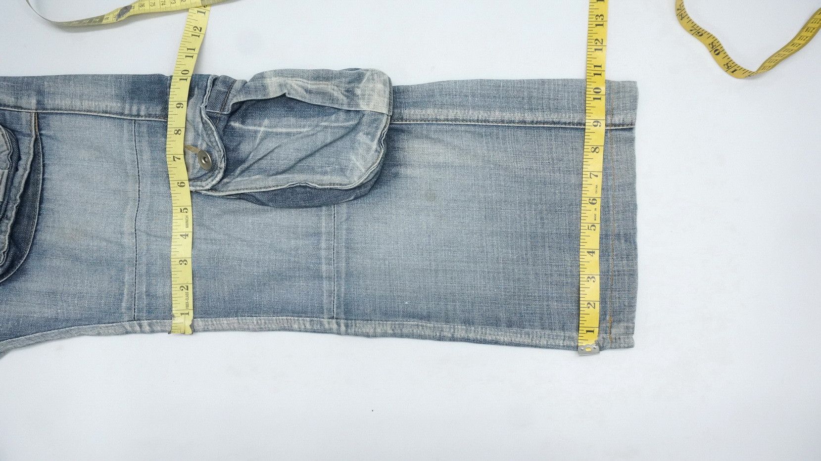 Japanese Brand Vintage Japan S.NIK Light Wash Worn Out 3D Cargo Jeans Size US 30 / EU 46 - 14 Thumbnail