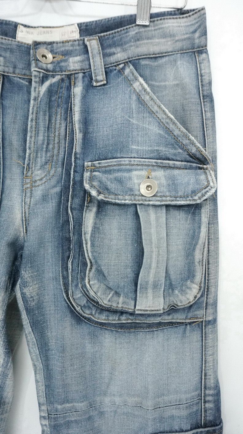 Japanese Brand Vintage Japan S.NIK Light Wash Worn Out 3D Cargo Jeans Size US 30 / EU 46 - 5 Thumbnail